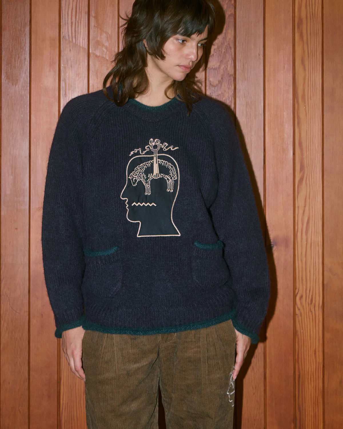 Brooks Brothers California Rolled Neck Sweater - Navy - Image 9