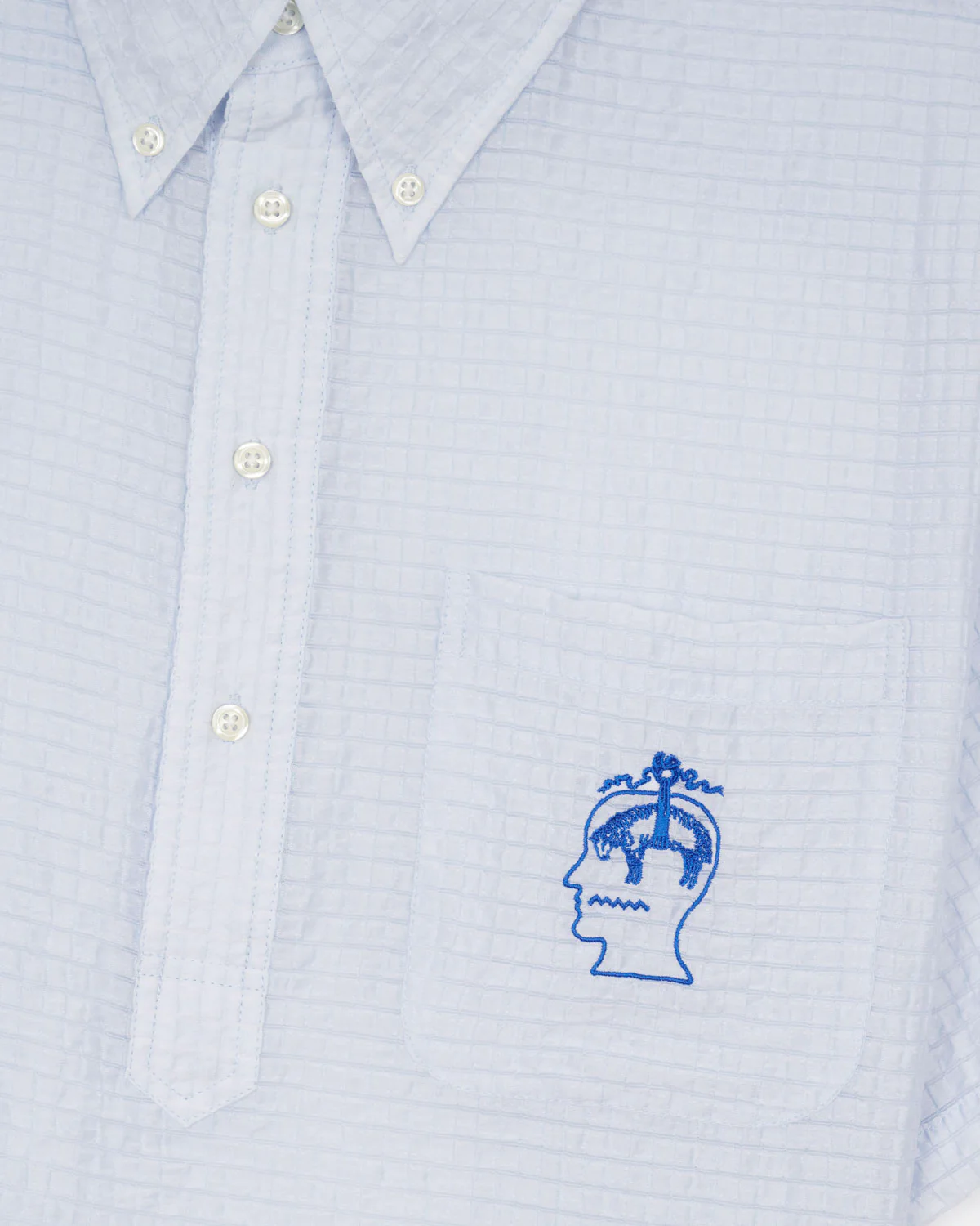Brooks Brothers California Short Sleeve Pullover Shirt - Ice - Image 4