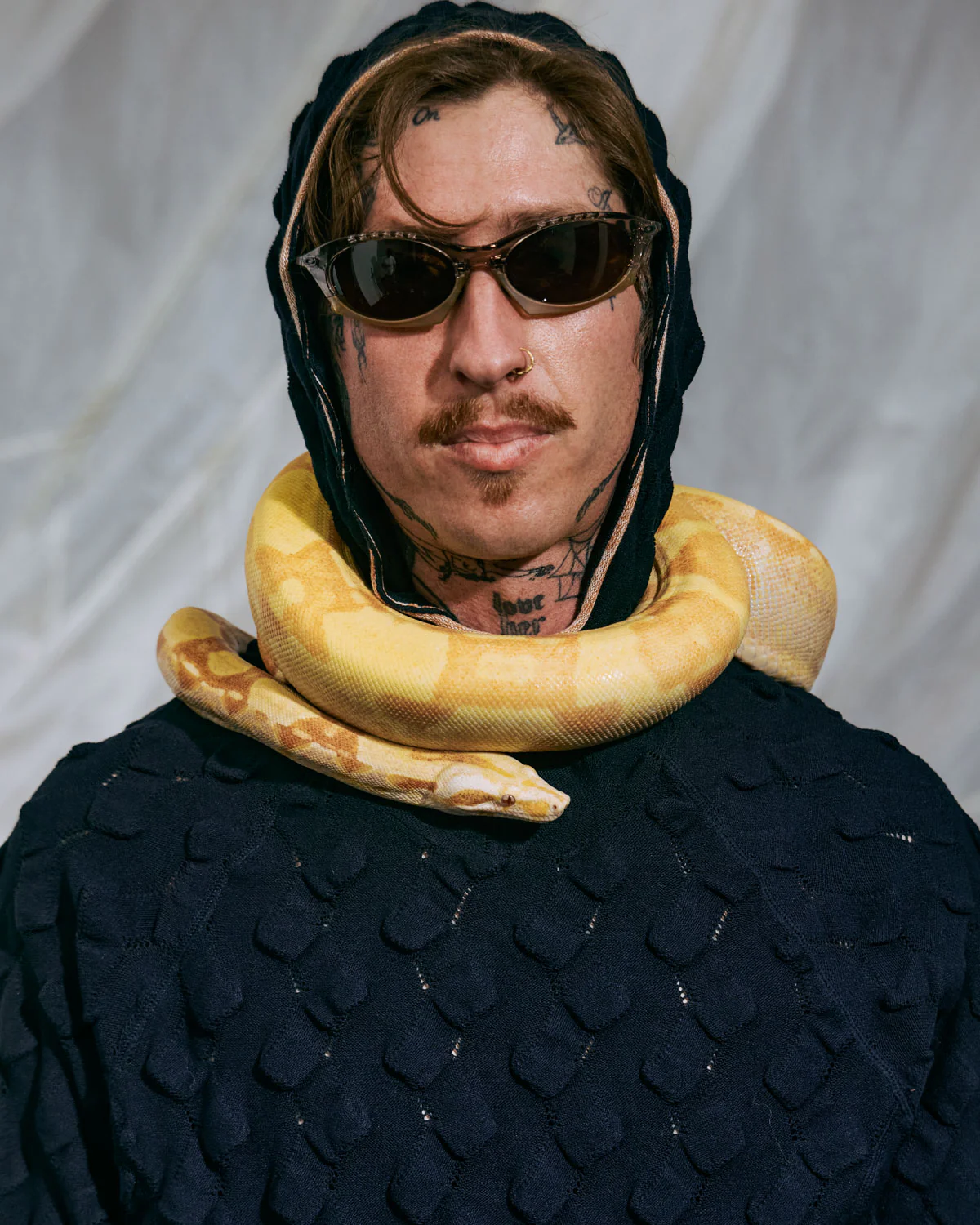 Bubble Knit Hoodie - Midnight Blue - Image 6