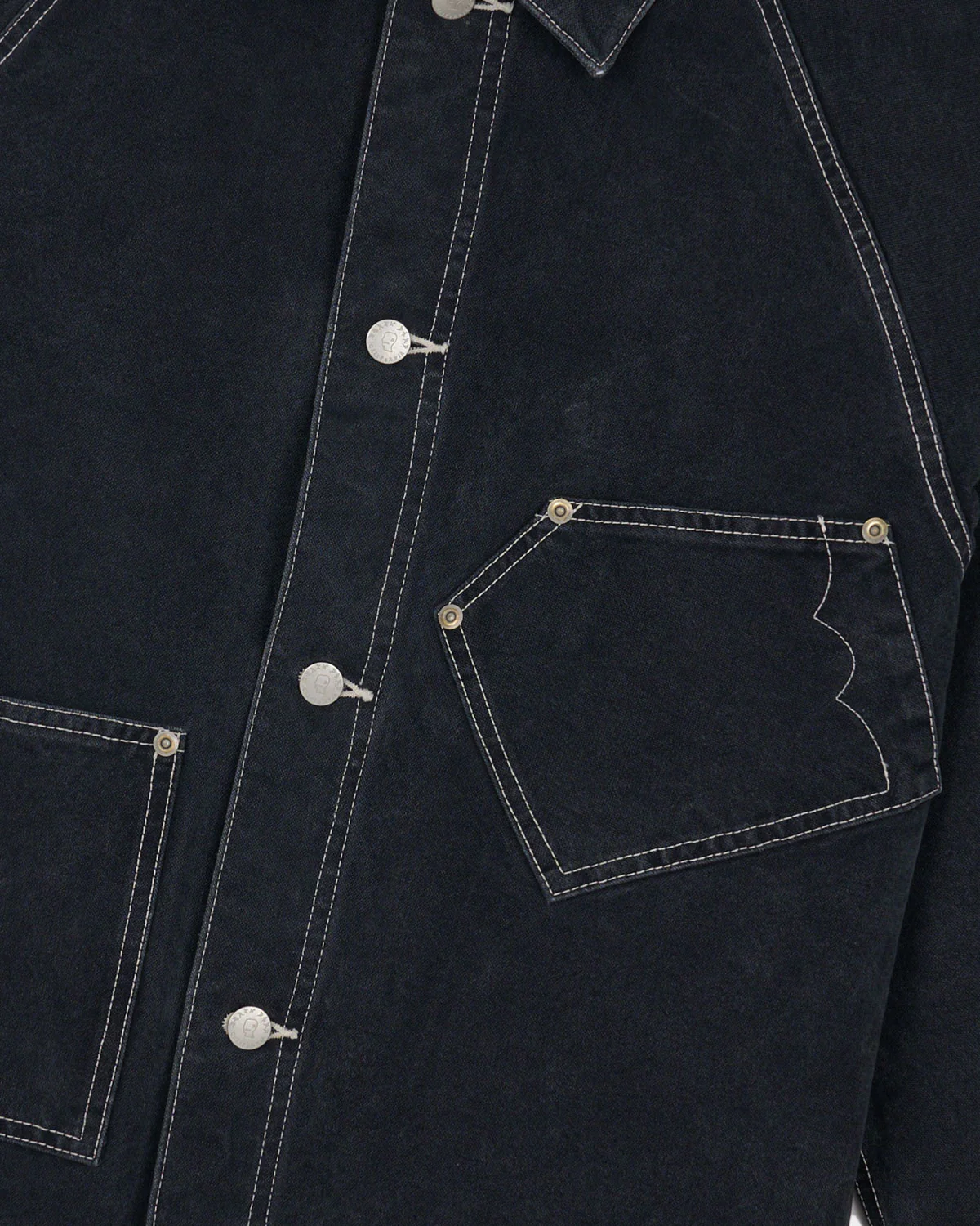 Canvas Cropped Engineer Jacket - Black - Image 3