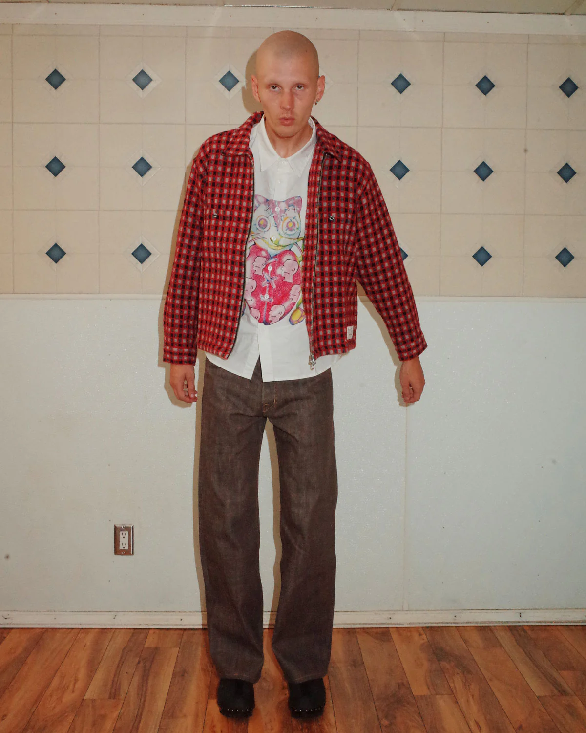 Check Mate Flannel Zip Shirt - Black Multi - Image 4