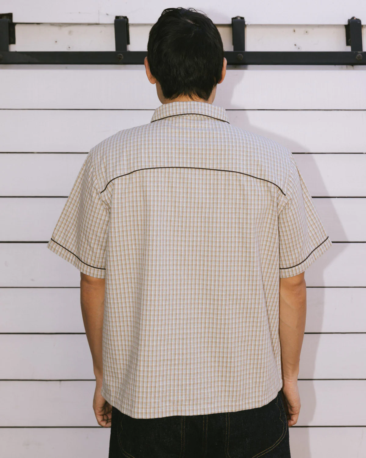 Check Western Shirt - Taupe - Image 6