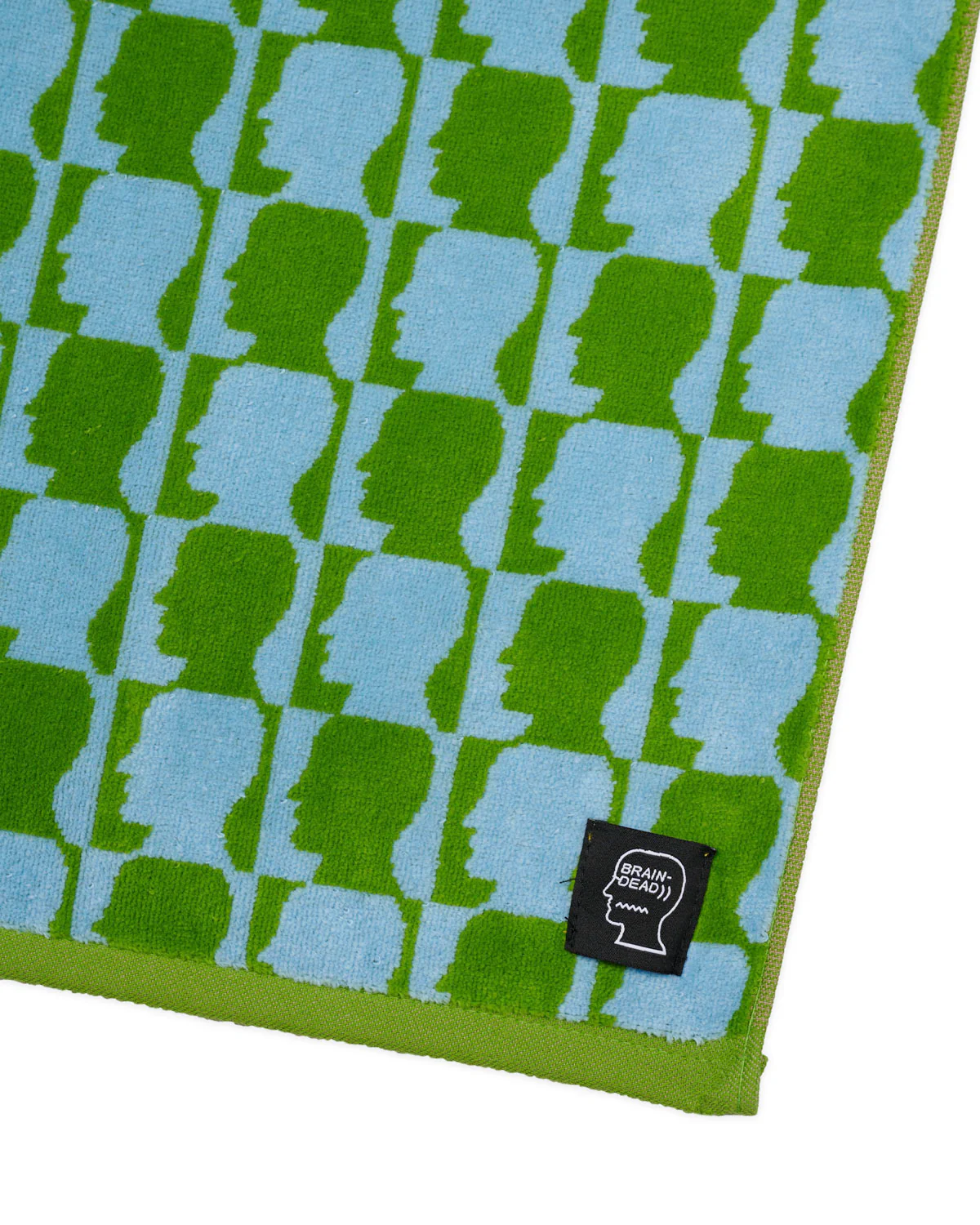 Checkerboard Logohead Bath Towel - Green - Image 2