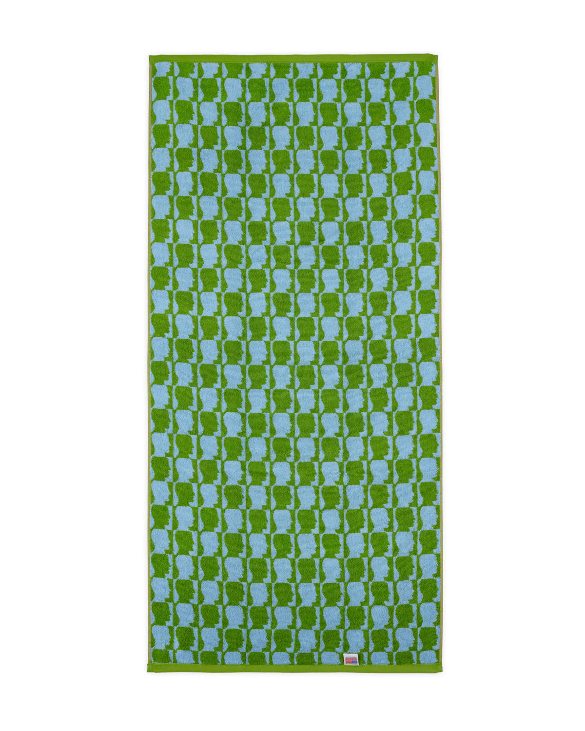 Checkerboard Logohead Bath Towel - Green - Image 3