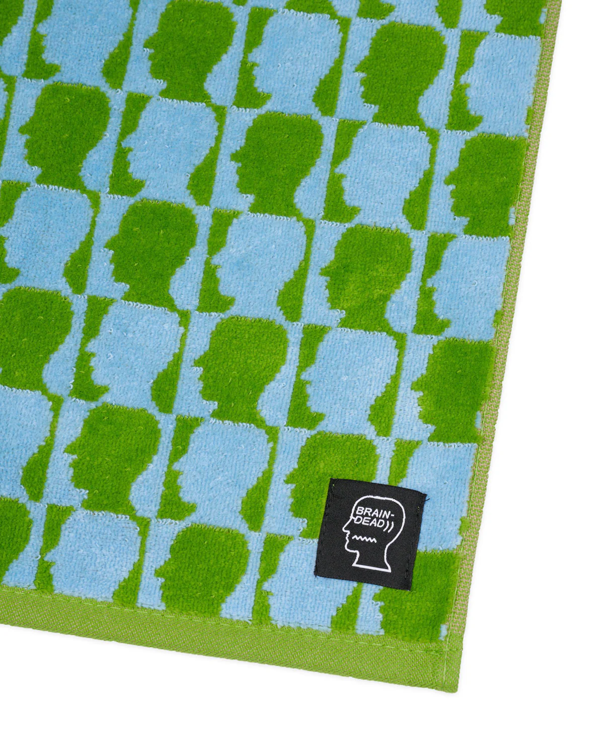 Checkerboard Logohead Hand Towel - Green - Image 2