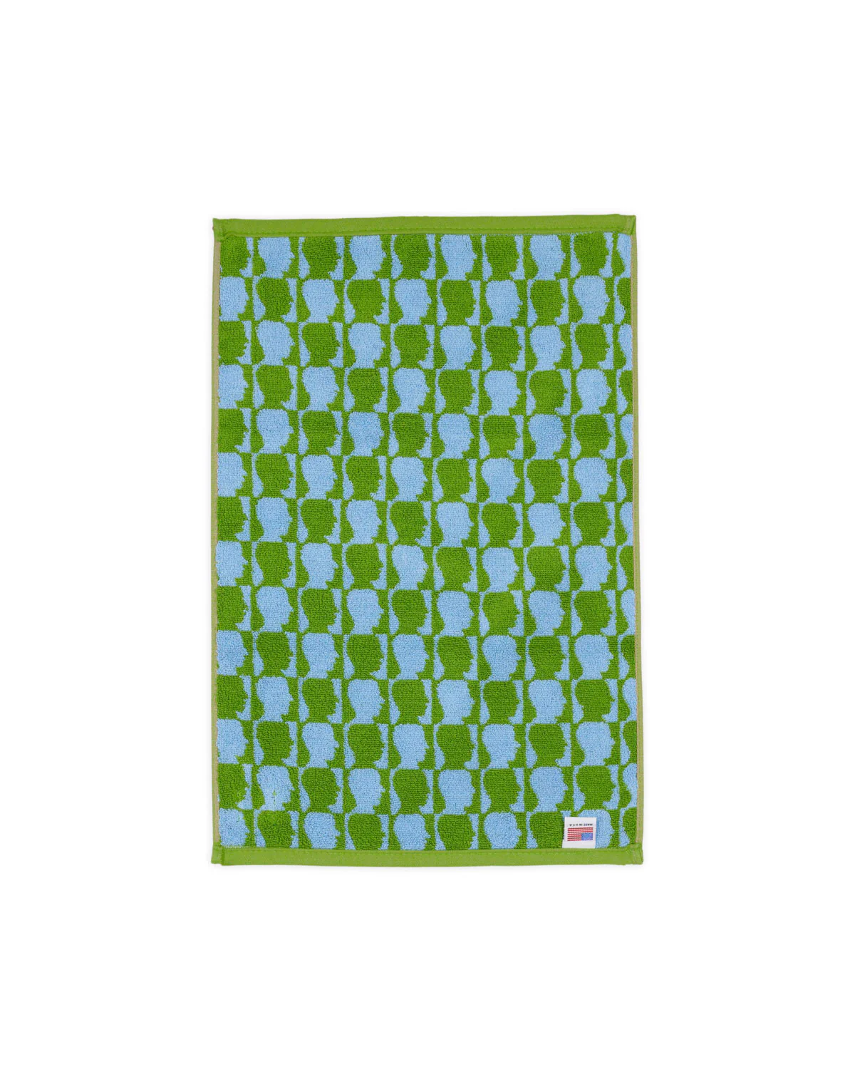 Checkerboard Logohead Hand Towel - Green - Image 3