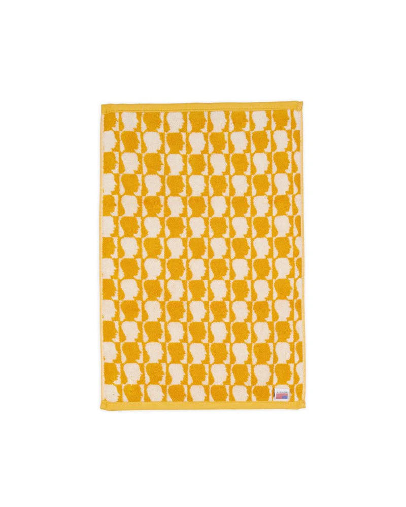 Checkerboard Logohead Hand Towel - Yellow - Image 3