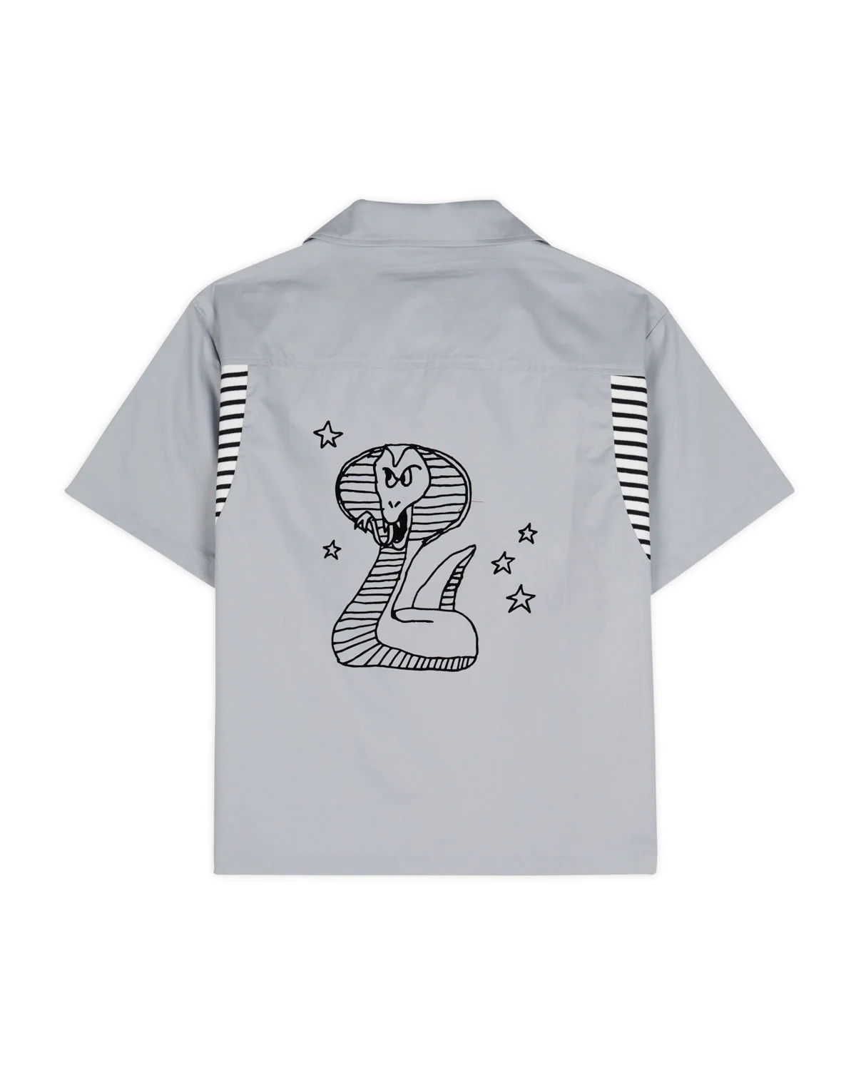 Cobra Flocked Bowling Shirt - Stone - Image 3