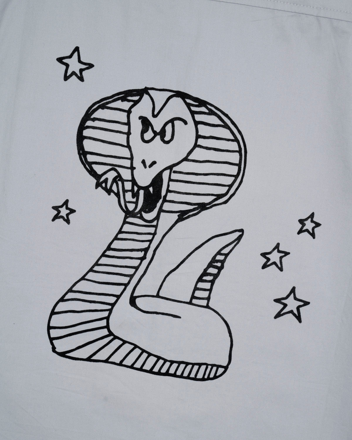 Cobra Flocked Bowling Shirt - Stone - Image 5