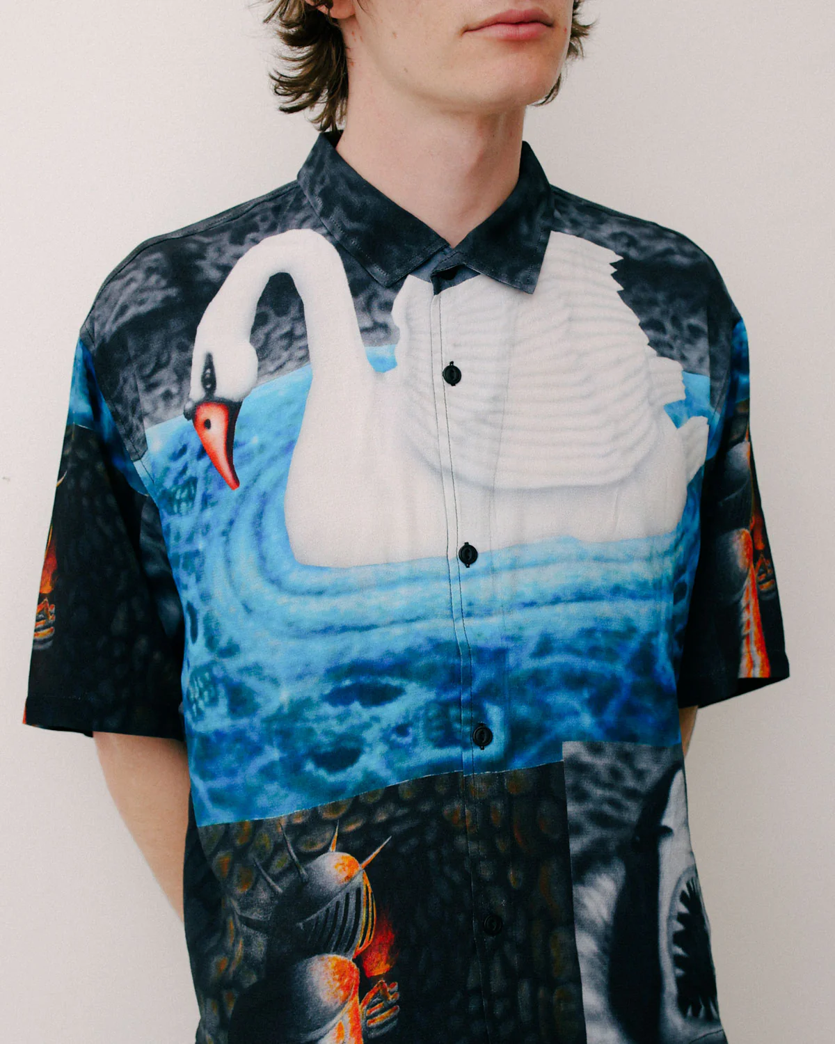 Copia Short Sleeve Button Down Shirt - Black Multi - Image 7