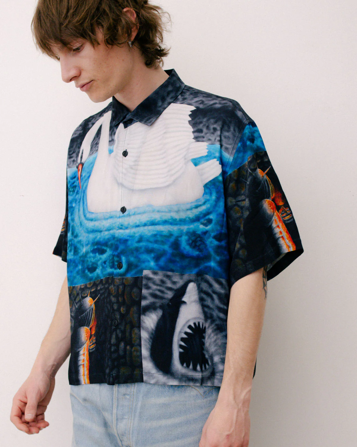 Copia Short Sleeve Button Down Shirt - Black Multi - Image 8