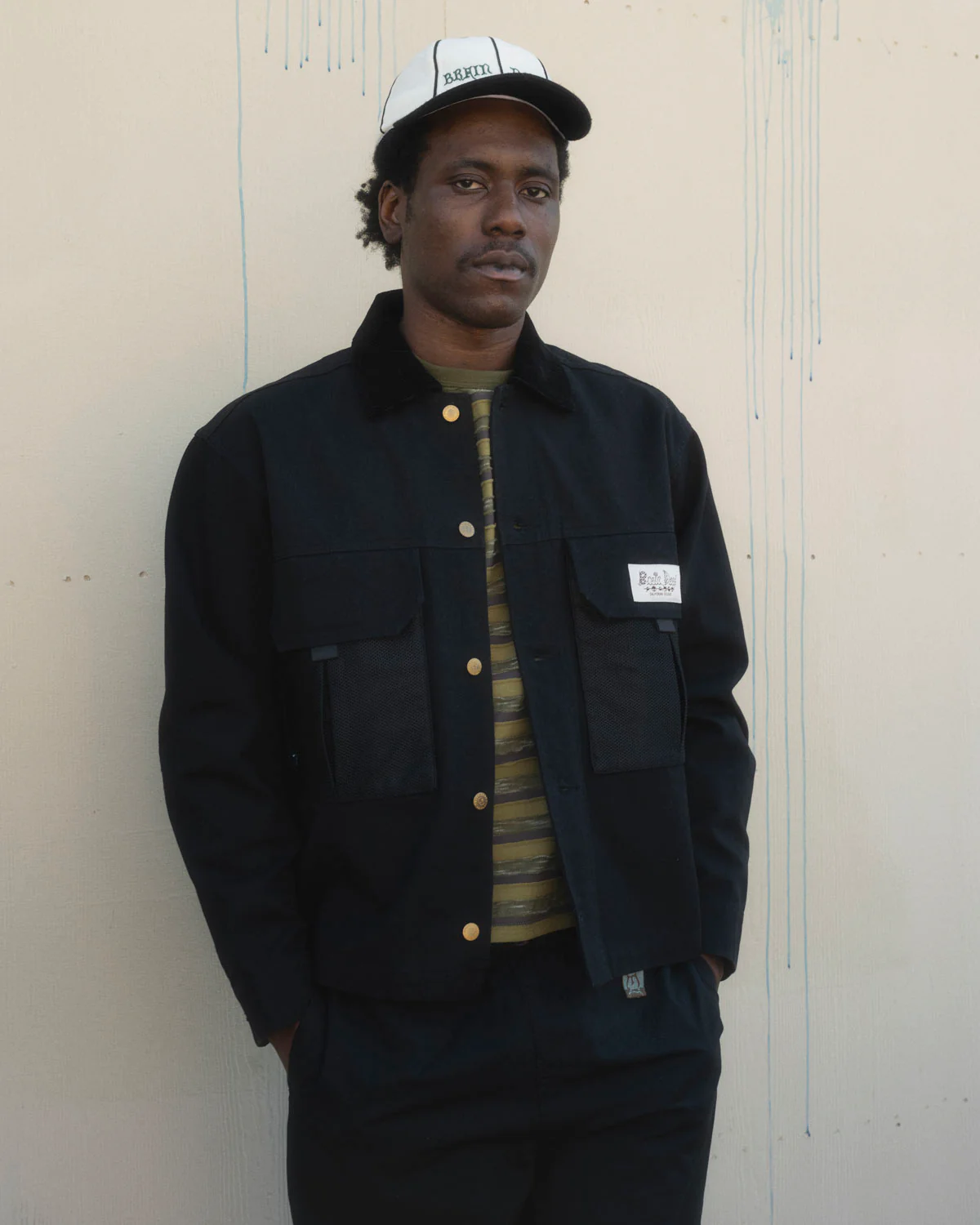 Cropped Chore Jacket - Black - Image 2
