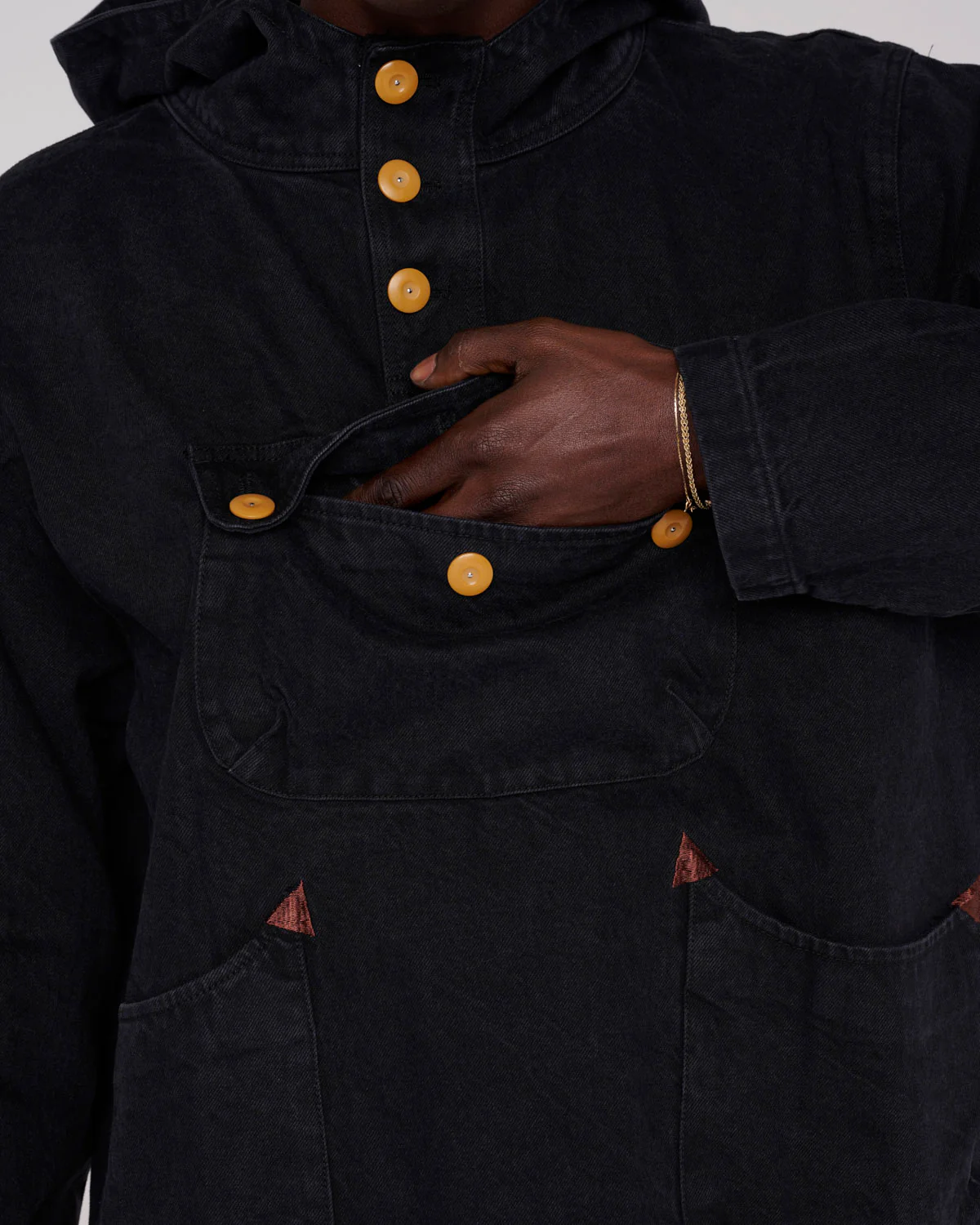 Denim Smock - Black - Image 7