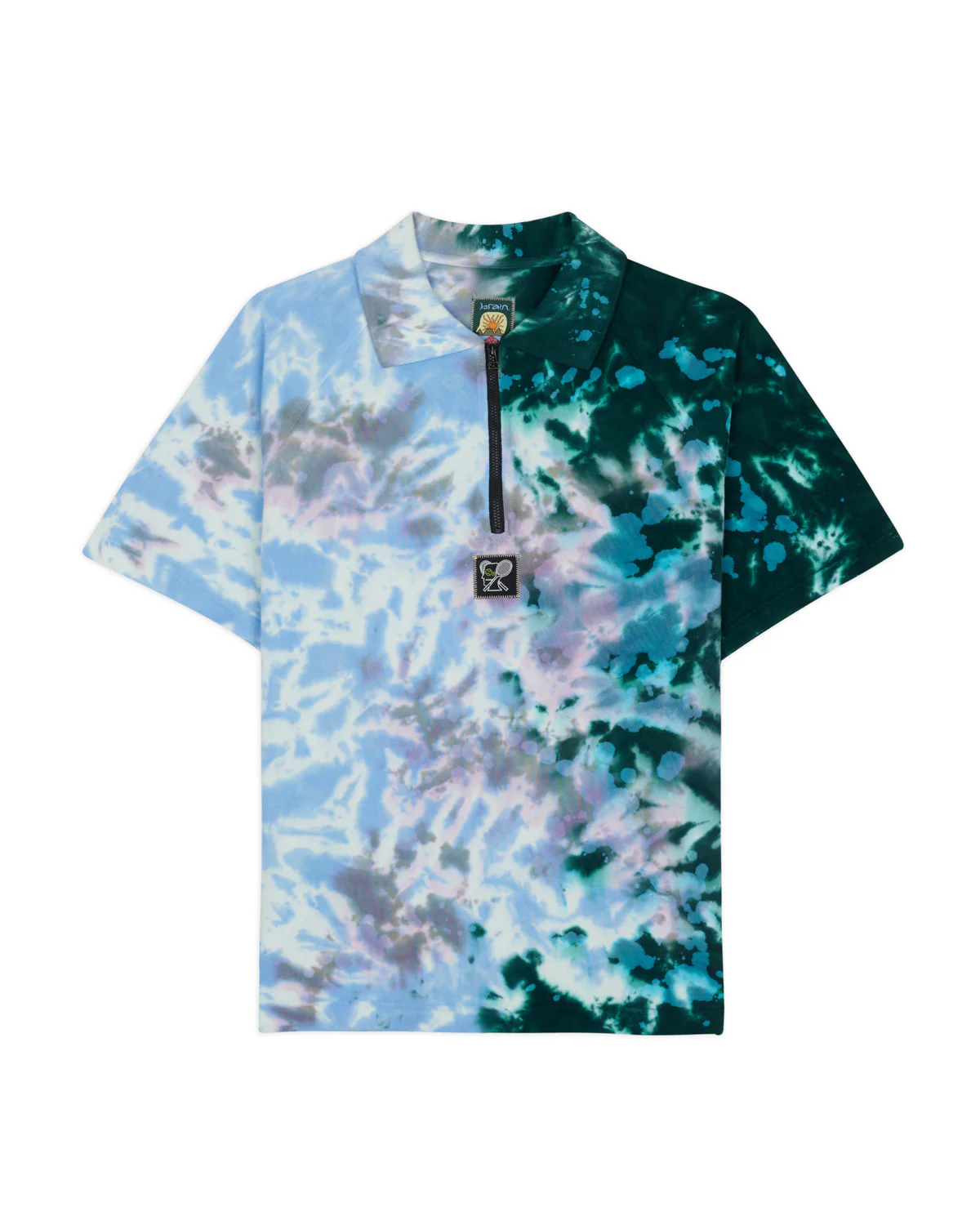 Dyed Short Sleeve Boxed Pique Polo - Green Smoke