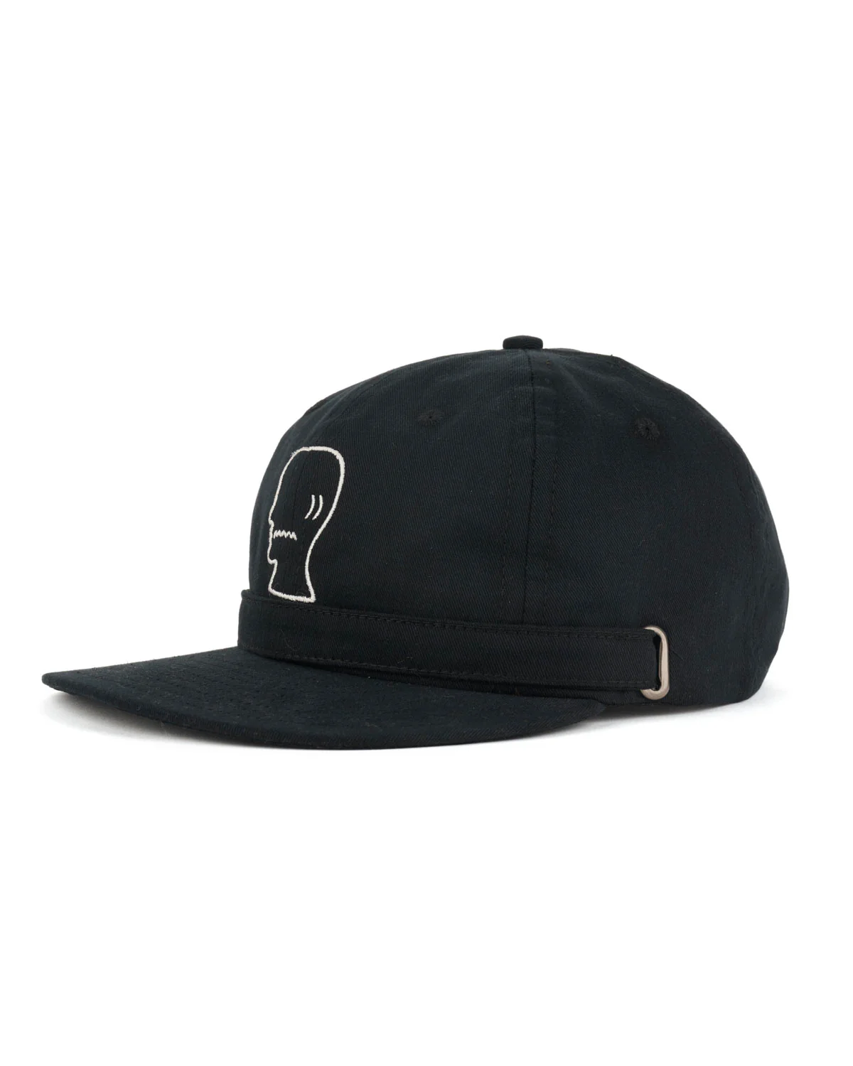 Extended Strap 6 Panel Logohead Hat - Black - Image 2