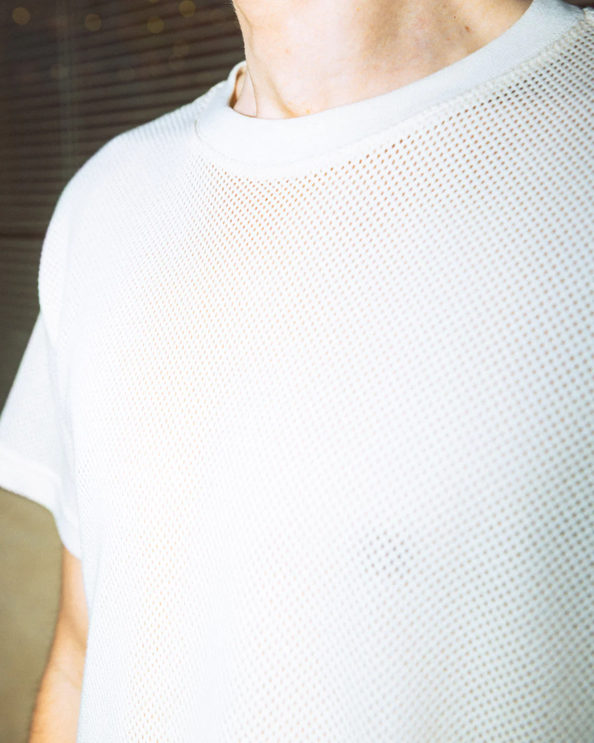 Folk Technology Mesh T-shirt - Cement - Image 4