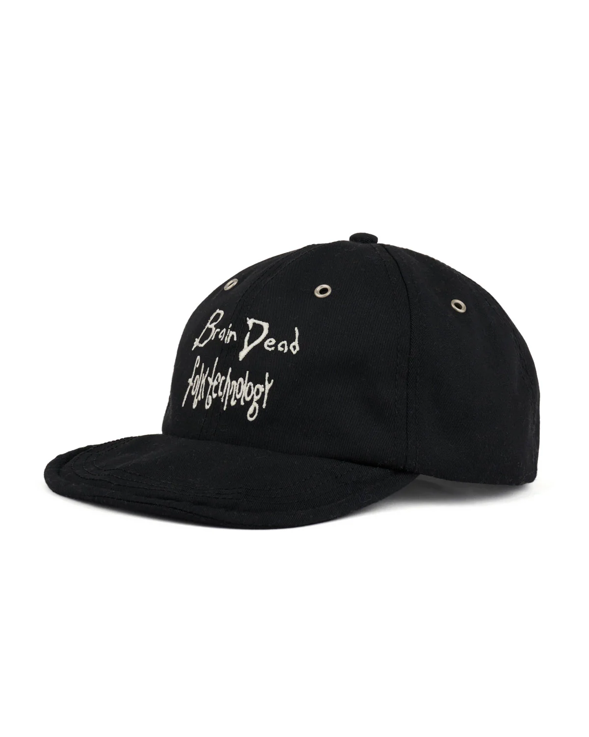 Folk Technology Wire Brim 6 Panel Hat - Black - Image 2
