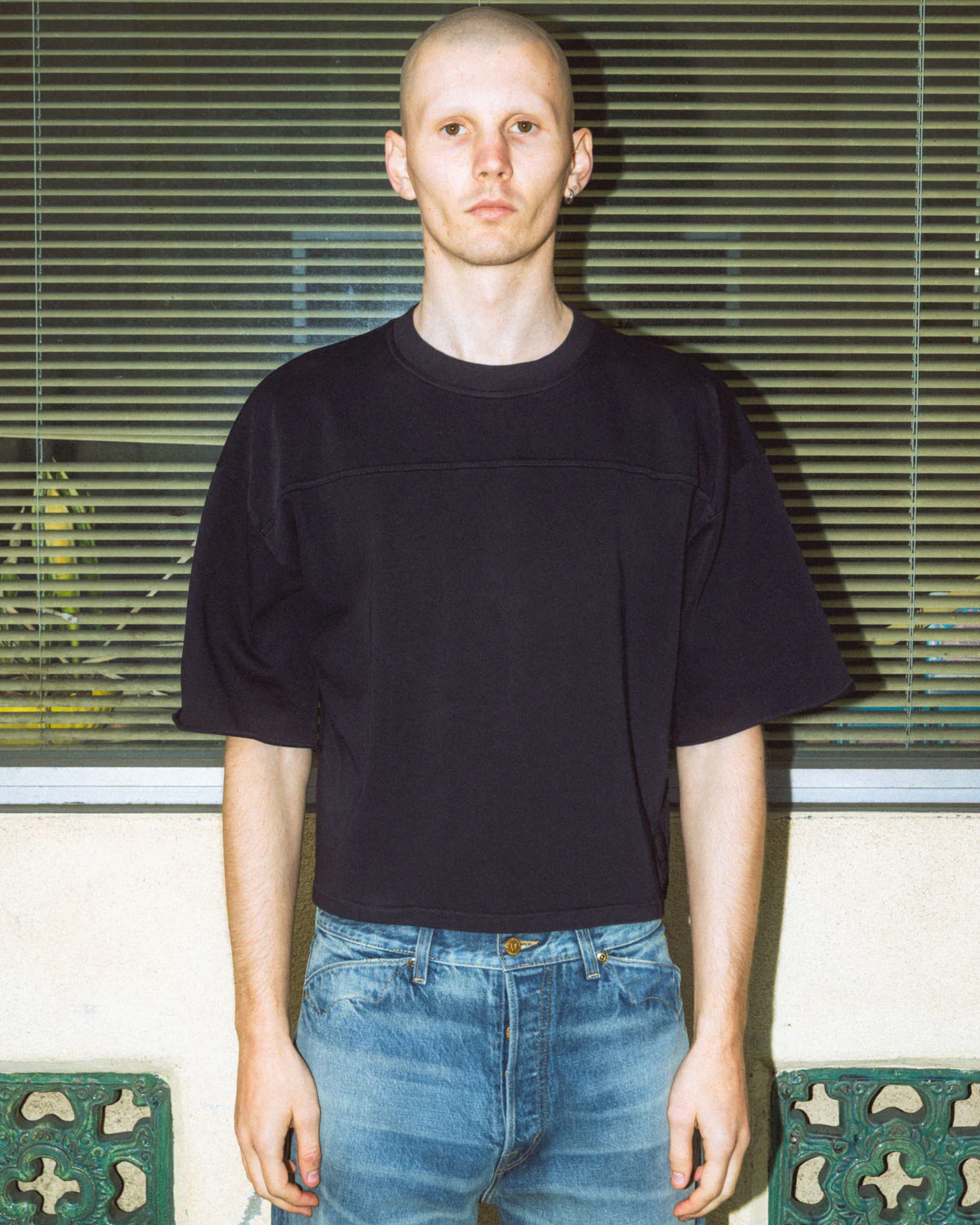 Football T-Shirt - Washed Black - Image 2