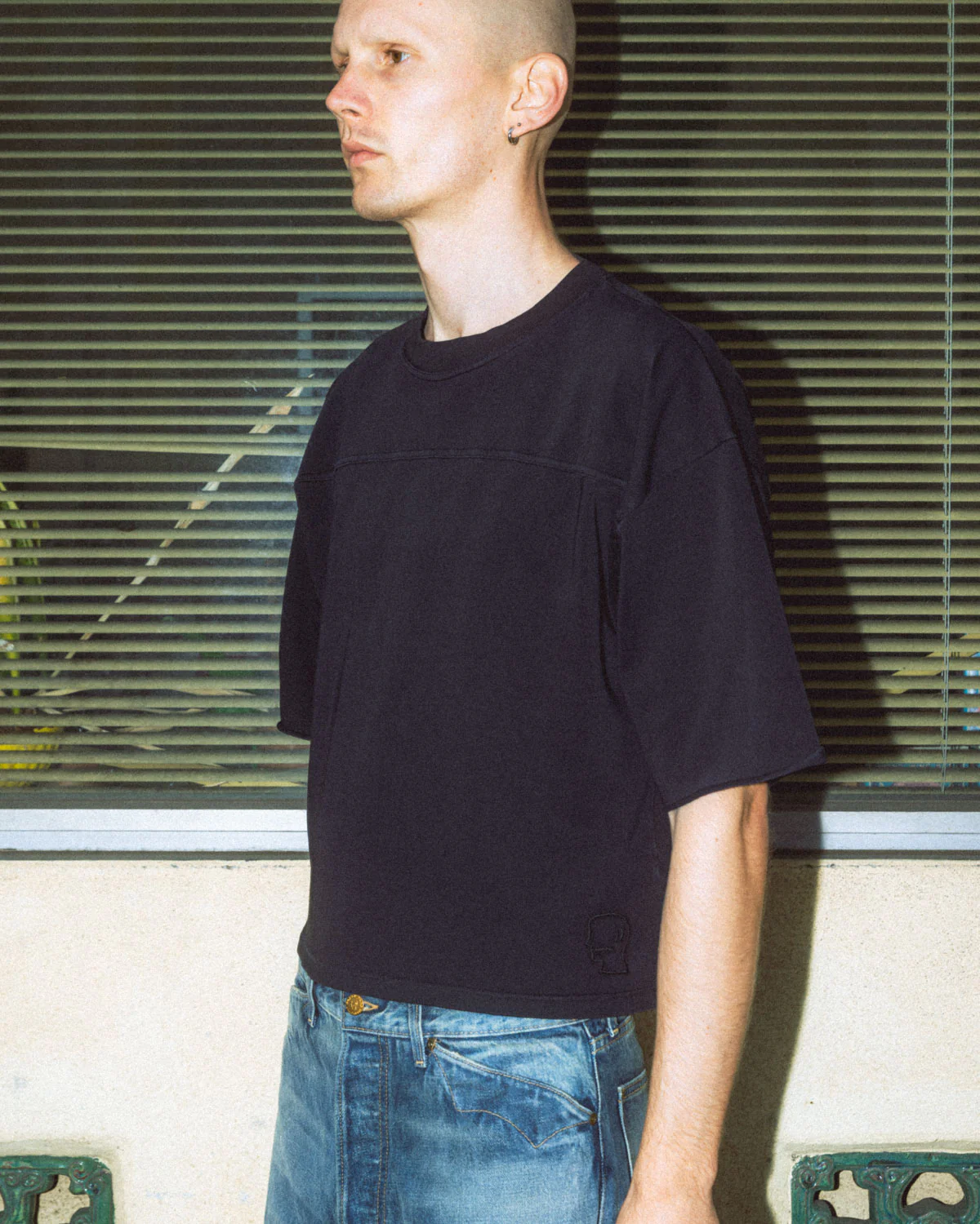 Football T-Shirt - Washed Black - Image 7