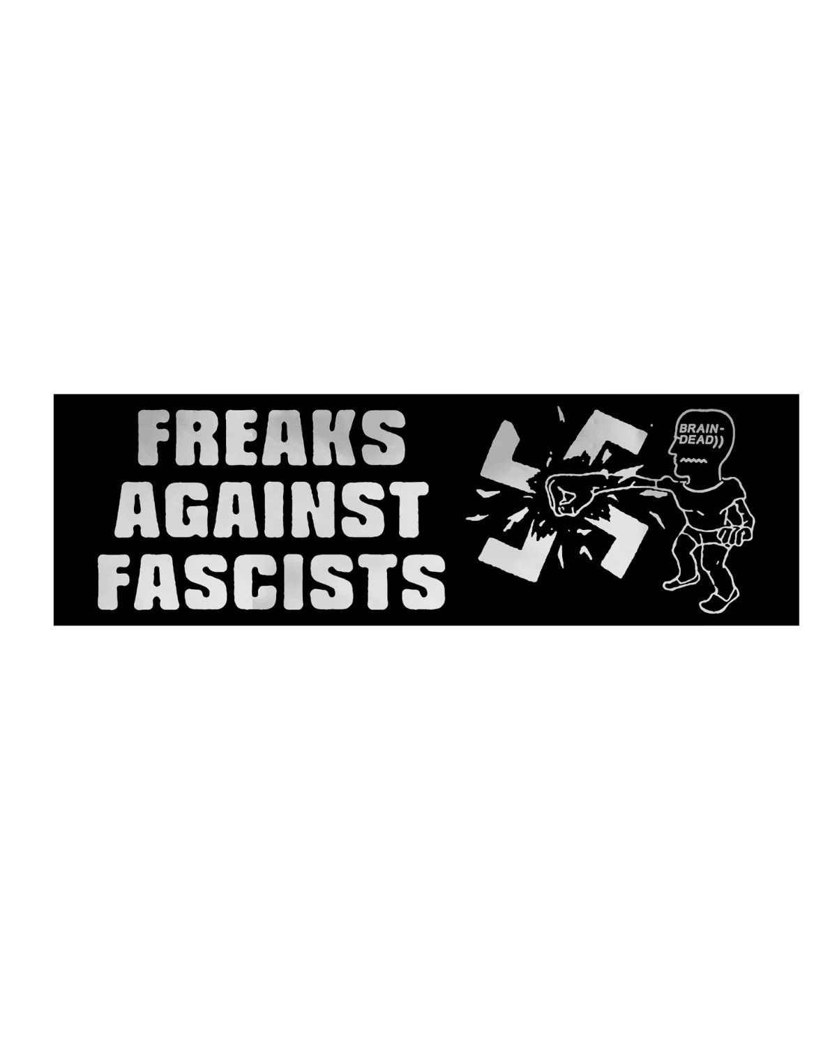 Freaks Against Fascists Bumper Sticker - Black