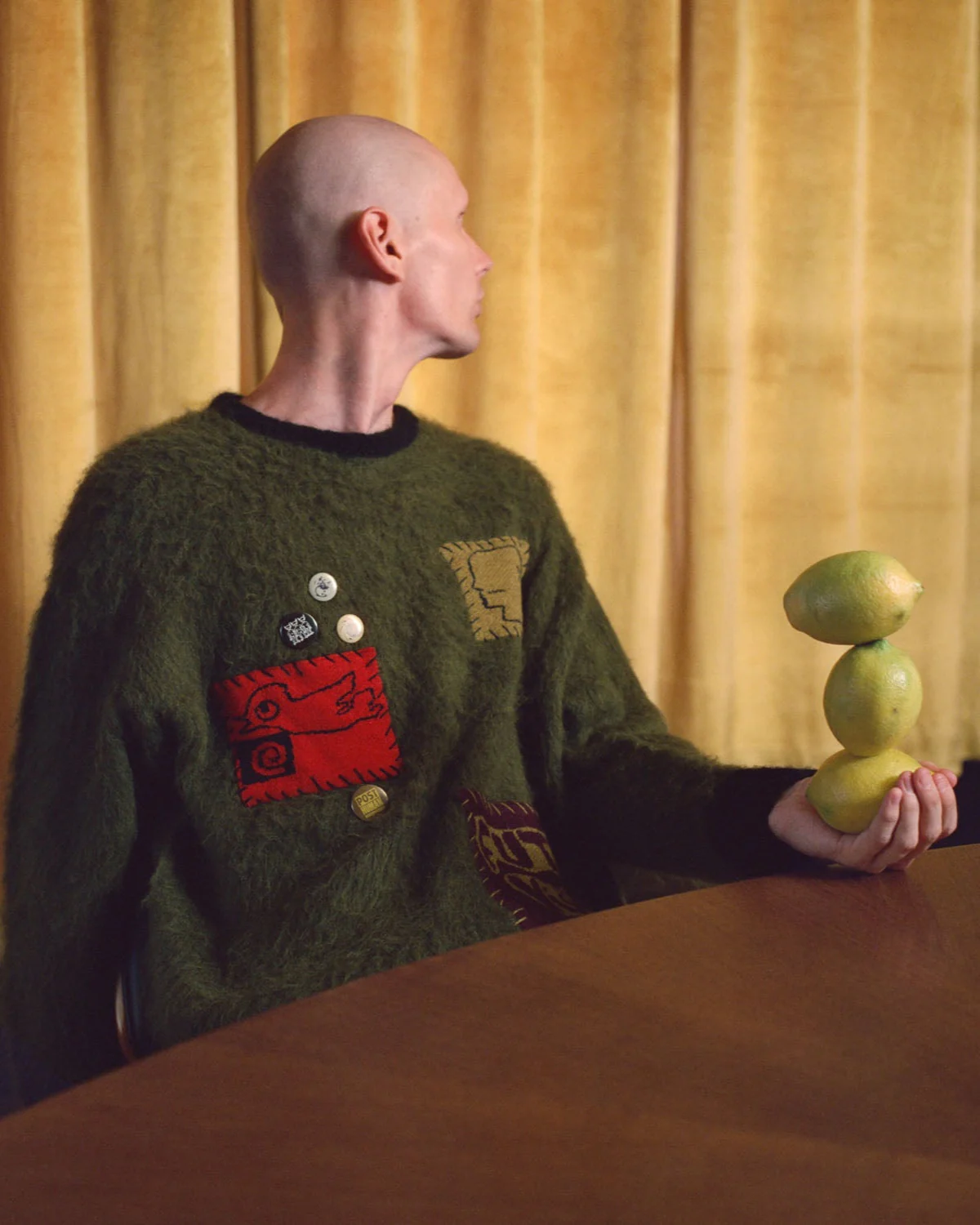 Future Vision Boxy Knit Sweater - Olive - Image 2