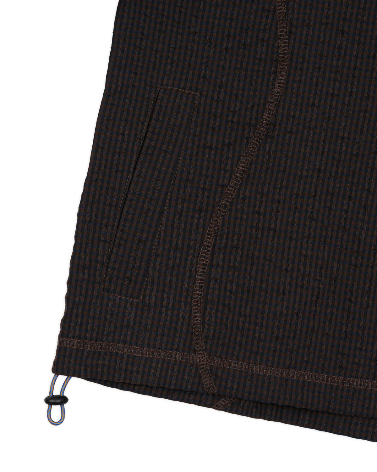 Gingham Hooded Top - Black - Image 3