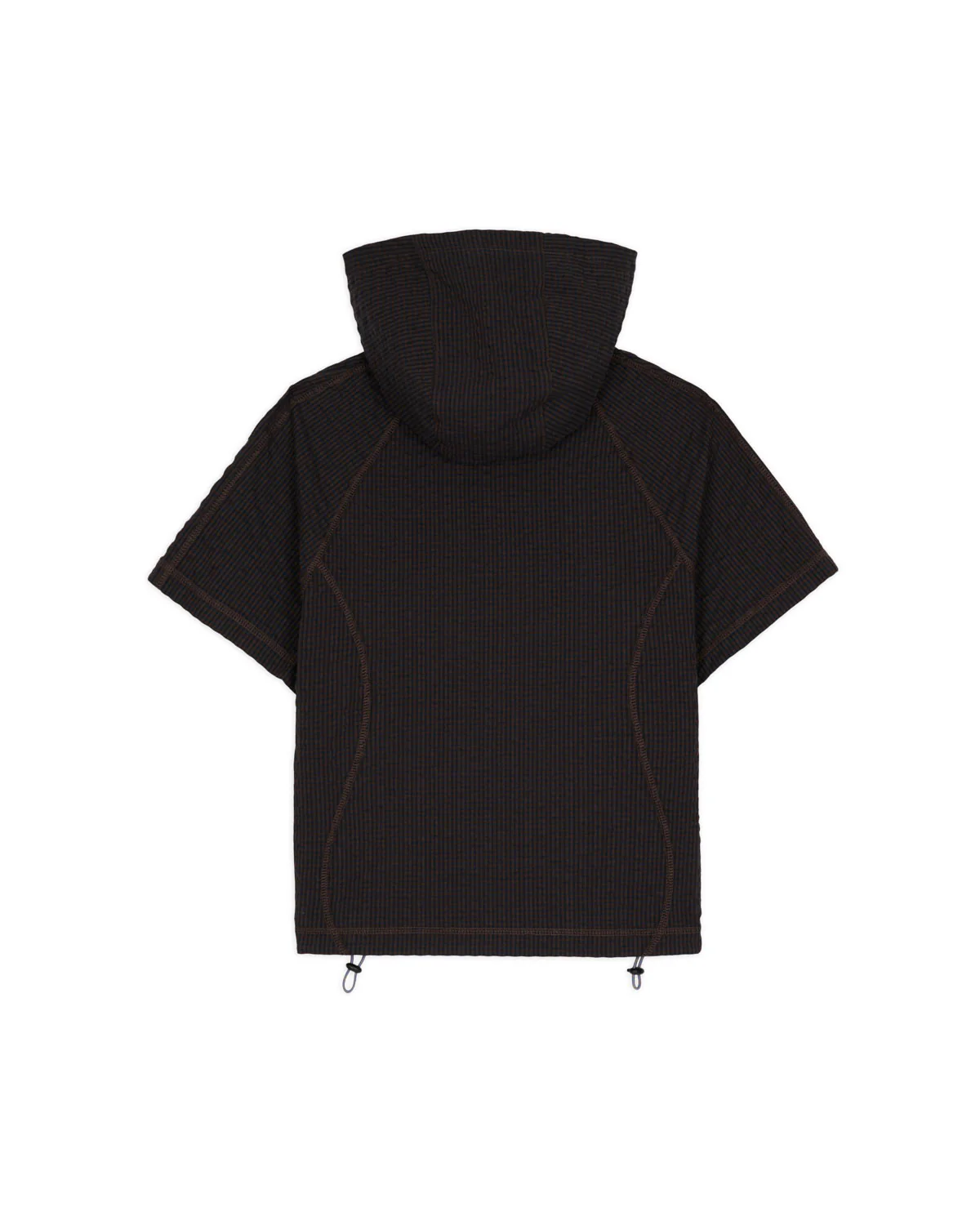 Gingham Hooded Top - Black - Image 5