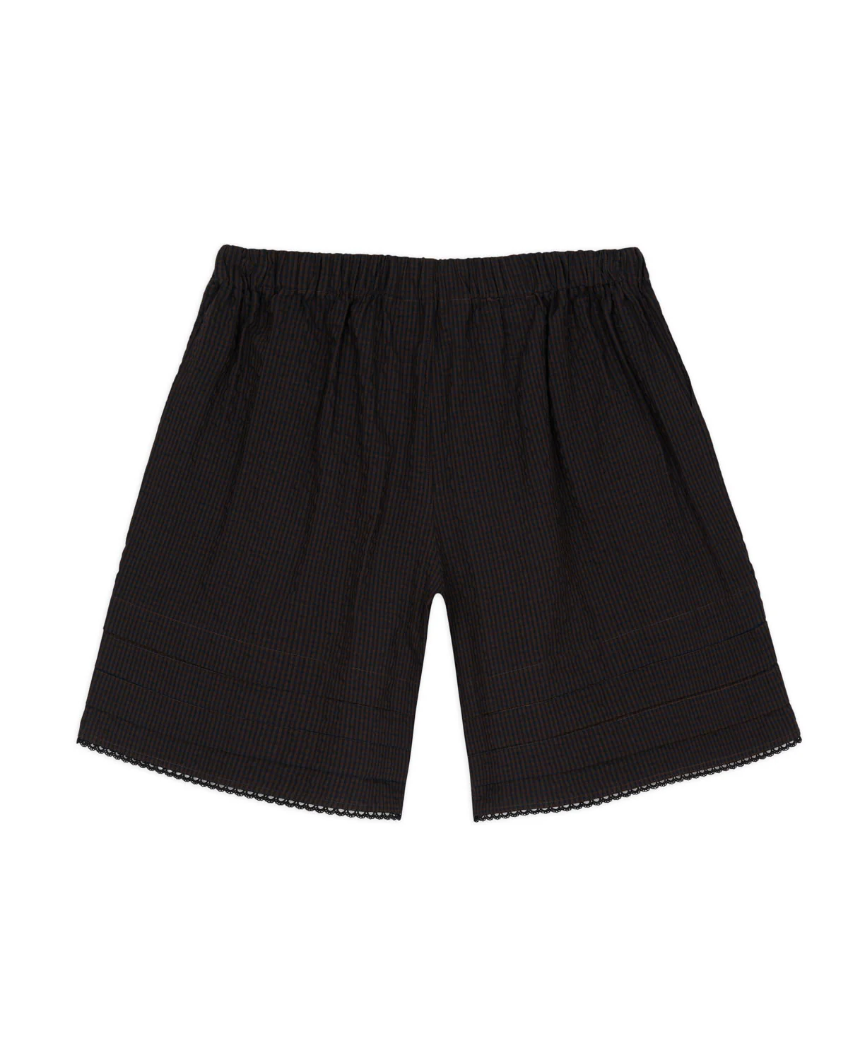 Gingham Shorts - Black - Image 5