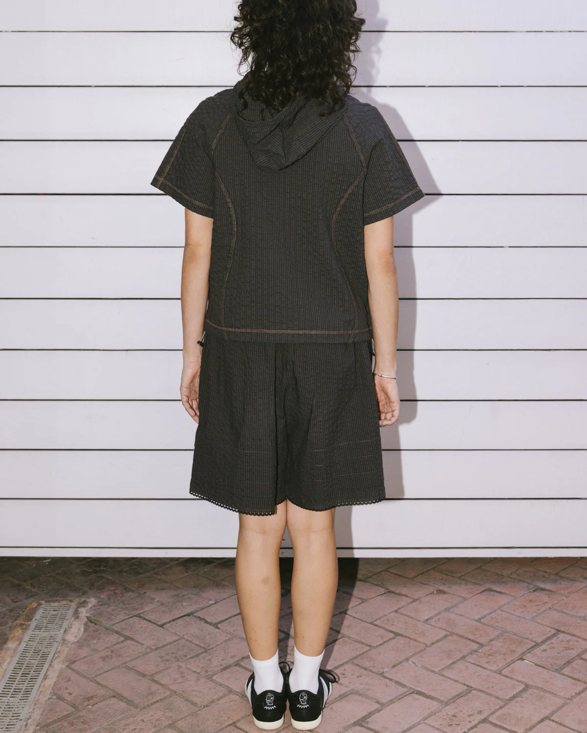 Gingham Shorts - Black - Image 6