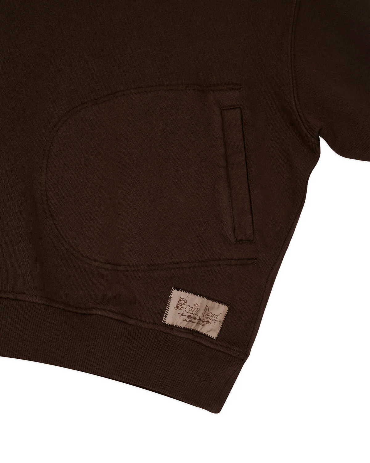 Half Zip Collared Sweatshirt - Brown - Image 3
