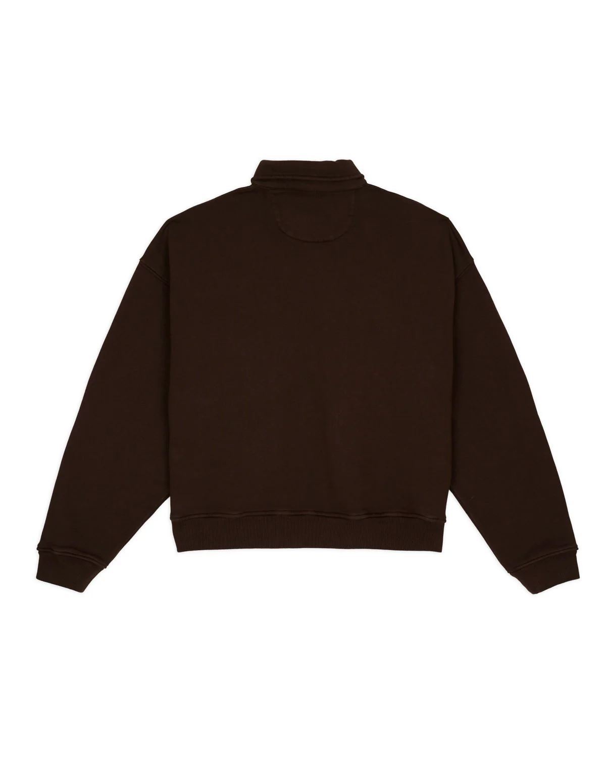 Half Zip Collared Sweatshirt - Brown - Image 5