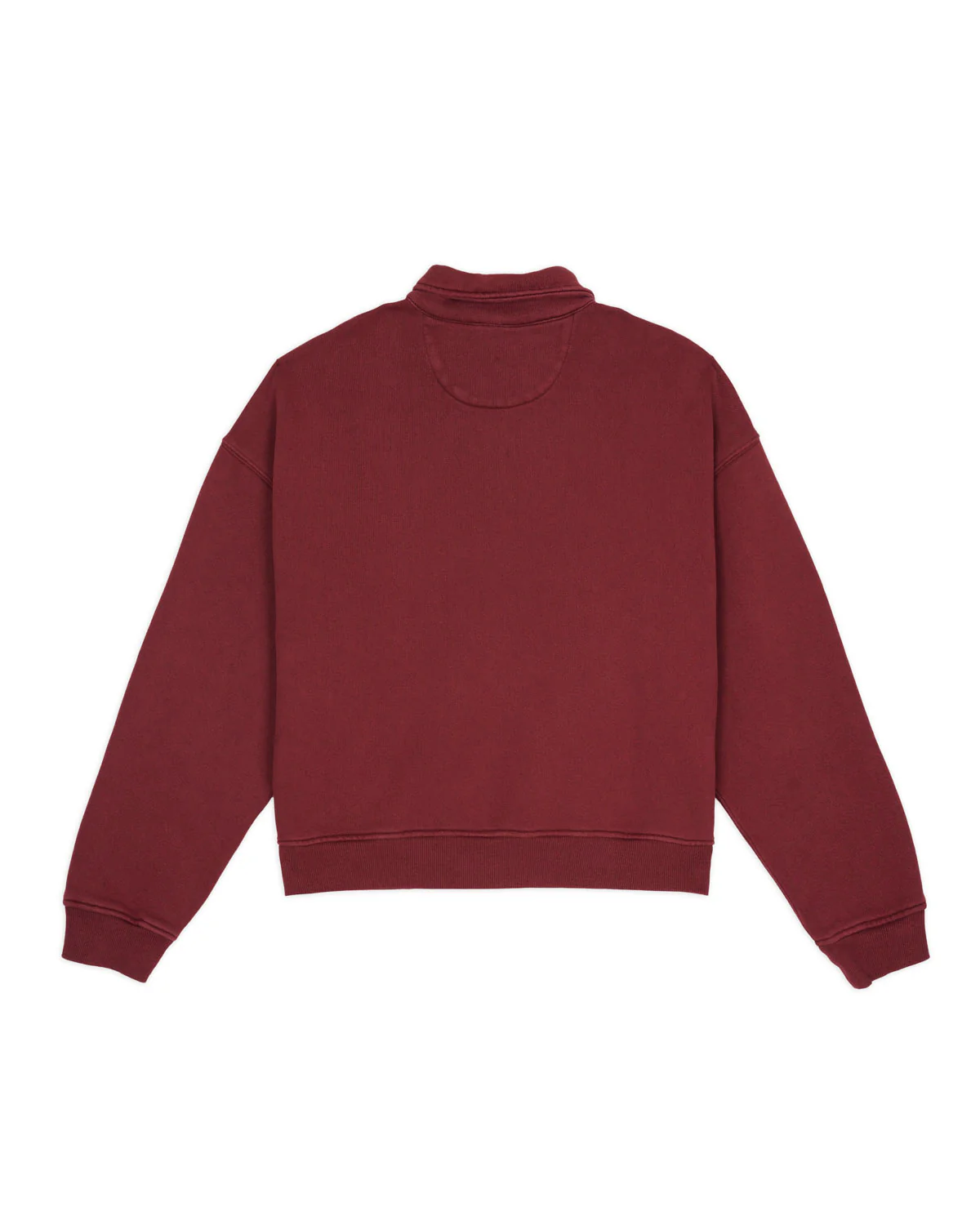 Half Zip Collared Sweatshirt - Wine - Image 5