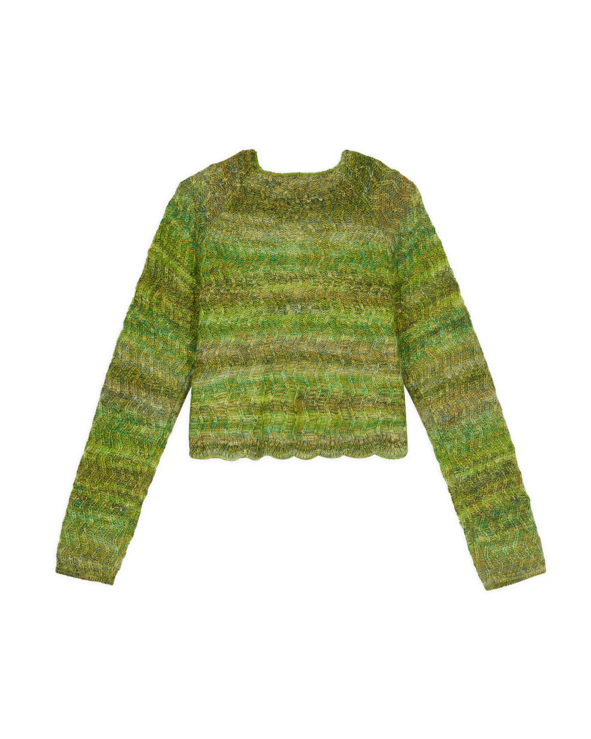 Isa Scalloped Cardigan - Green Multi - Image 2