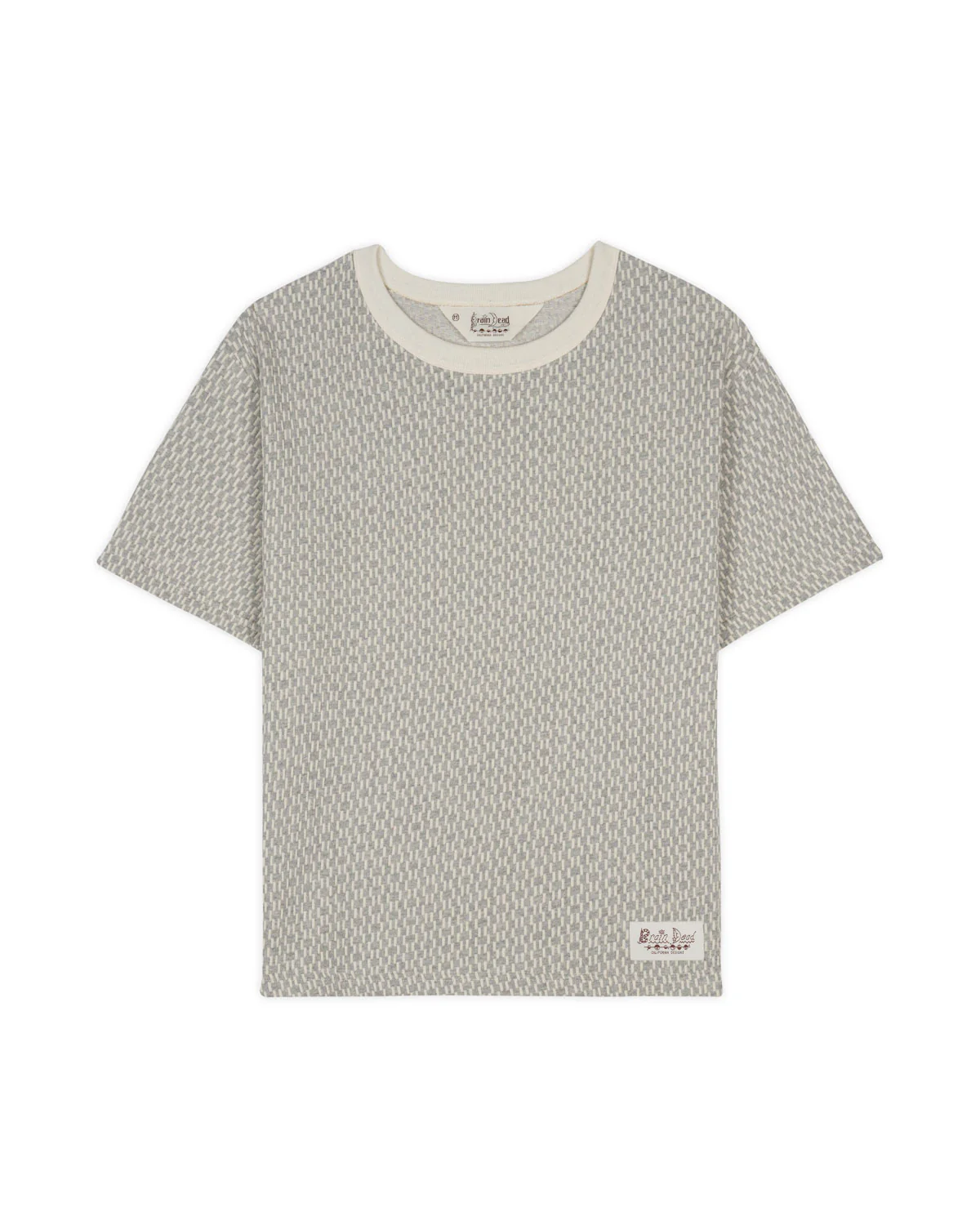Jacquard Broken Stripe T-shirt - Grey
