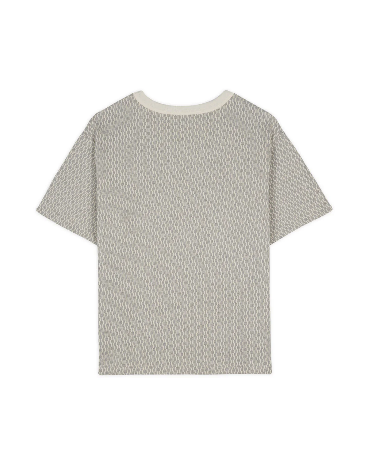 Jacquard Broken Stripe T-shirt - Grey - Image 3