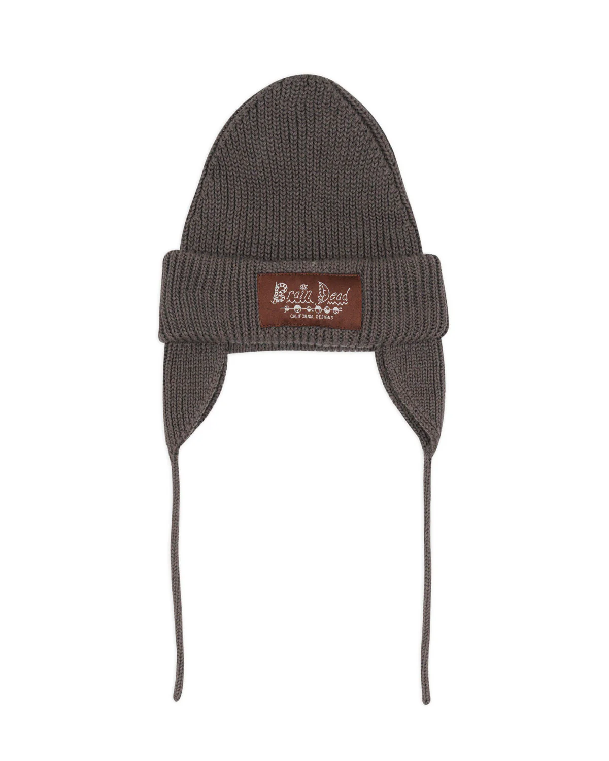 Knitted Ear Flap Beanie - Black