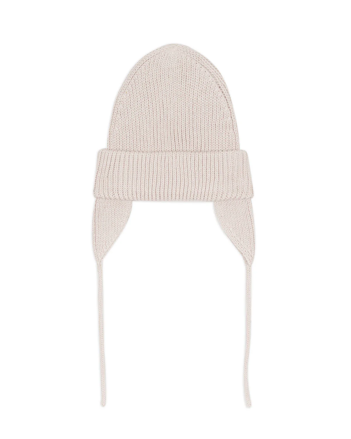 Knitted Ear Flap Beanie - Natural - Image 5