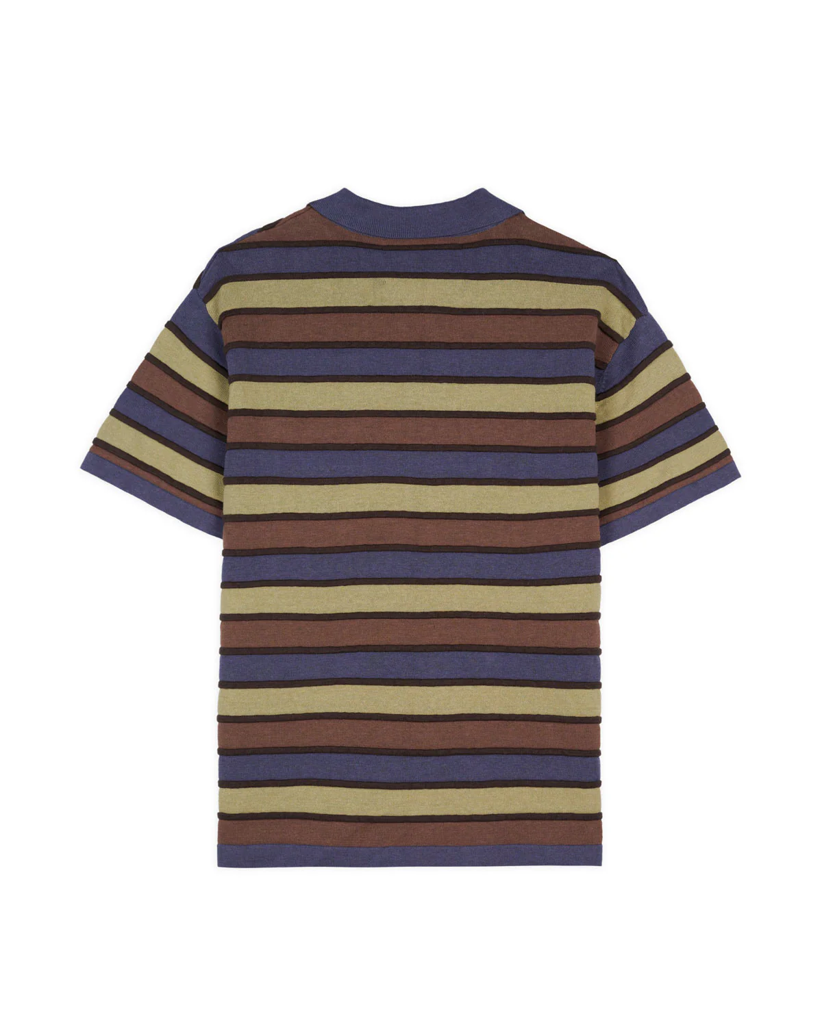 Lifted Stripe Half Zip Shirt - Blue Multi - Image 3