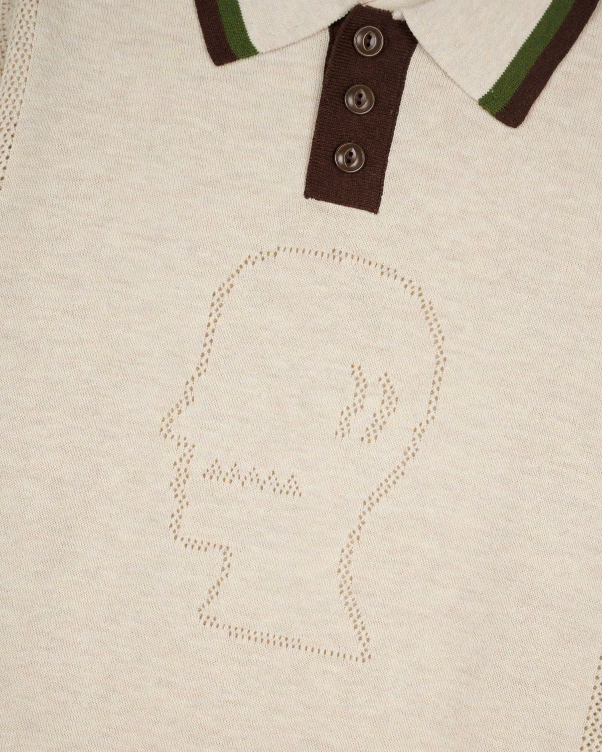 Logo Head Pointelle Polo - Natural - Image 4