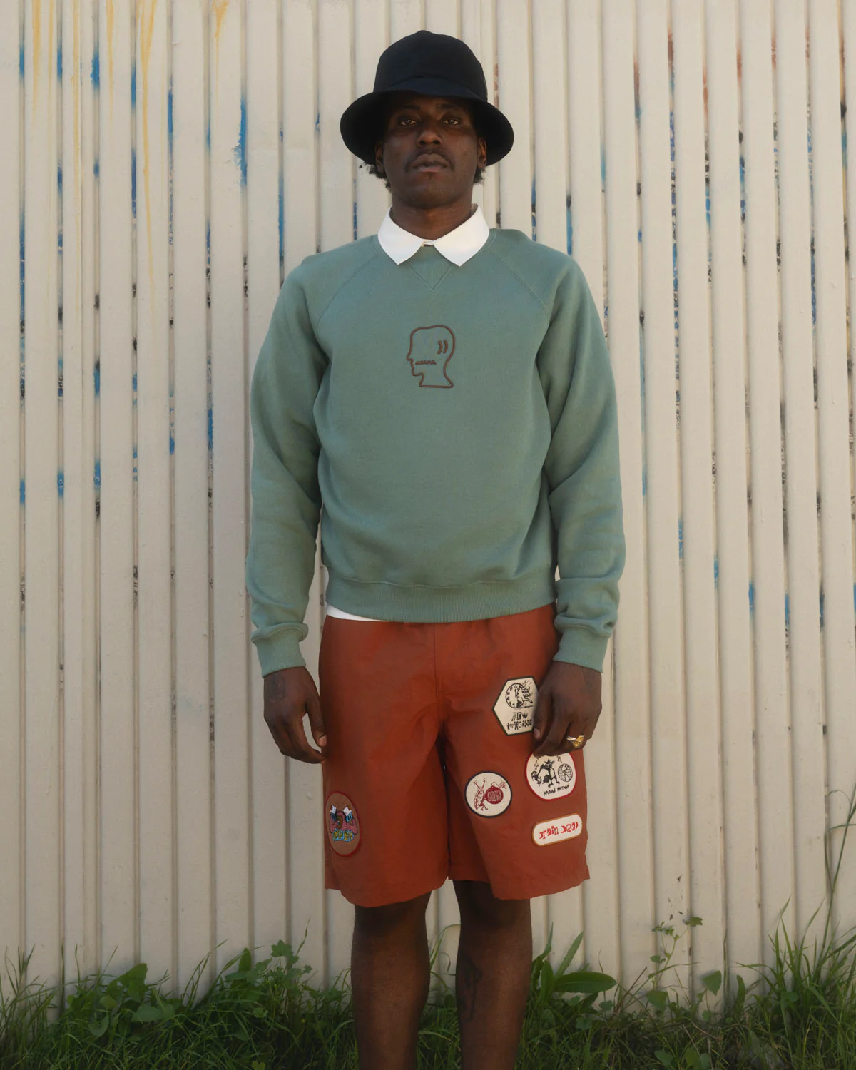 Logo Head Raglan Crewneck - Avocado - Image 4