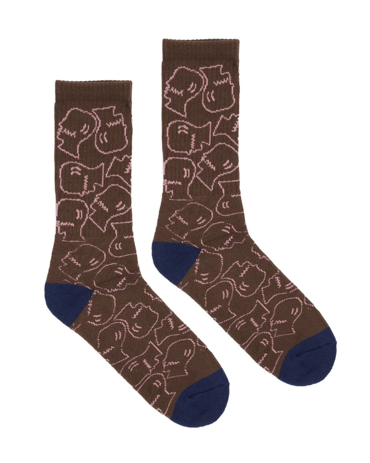 Logohead Crew Socks - Brown - Image 2