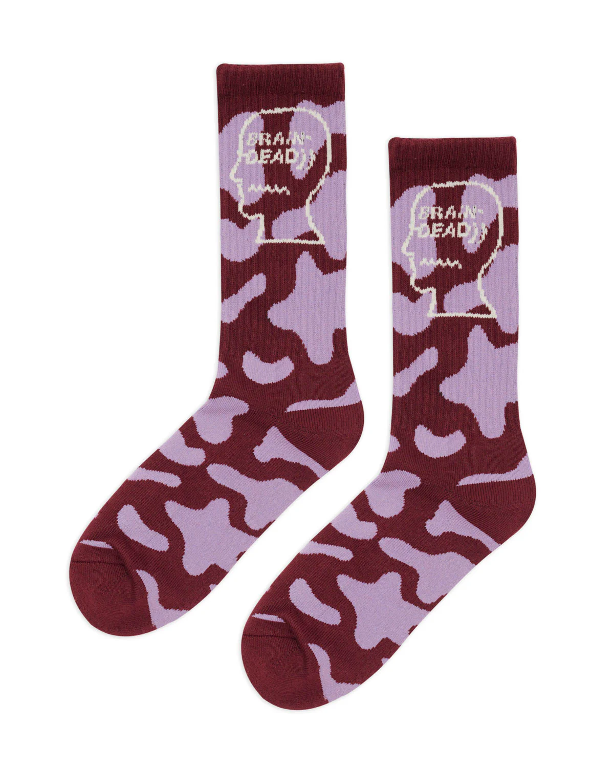 Logohead Crew Socks - Pink Cow