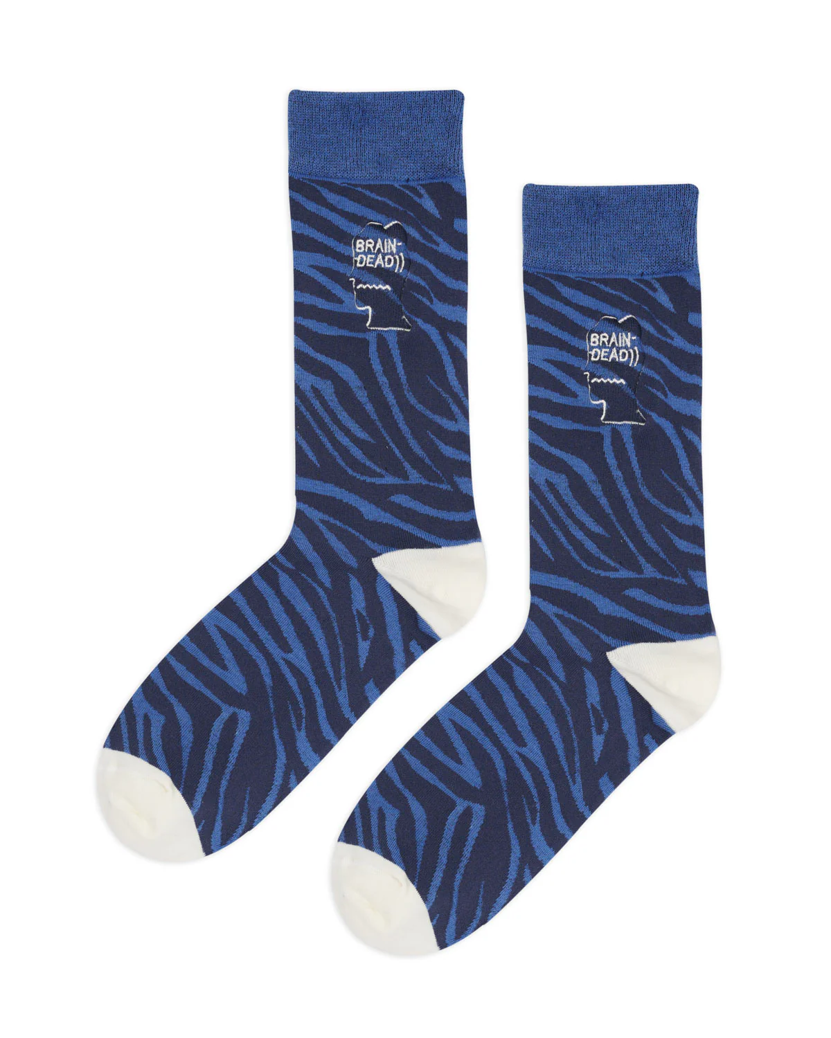 Logohead Dress Socks - Blue Zebra