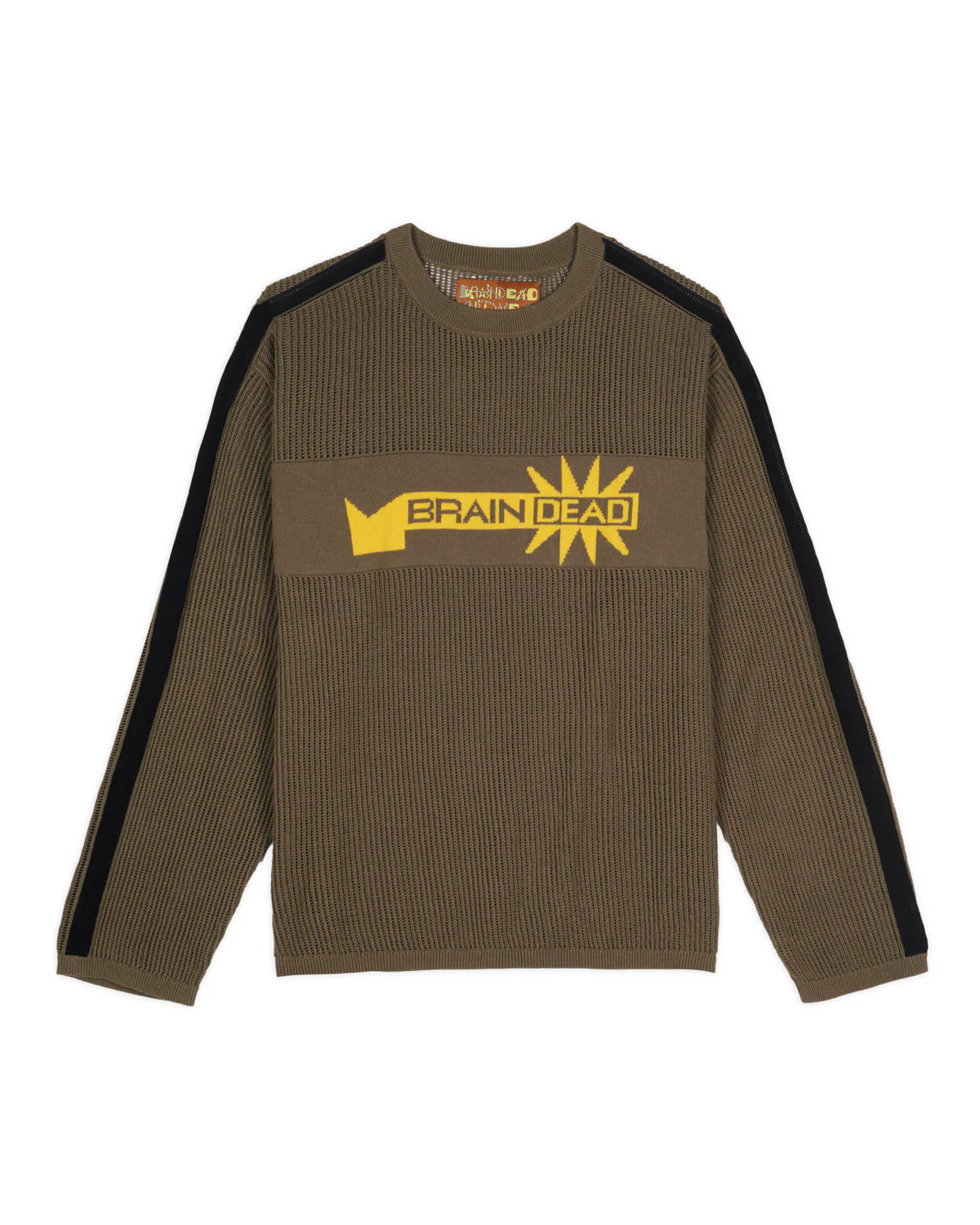 Long Sleeve Mesh Sweater - Green
