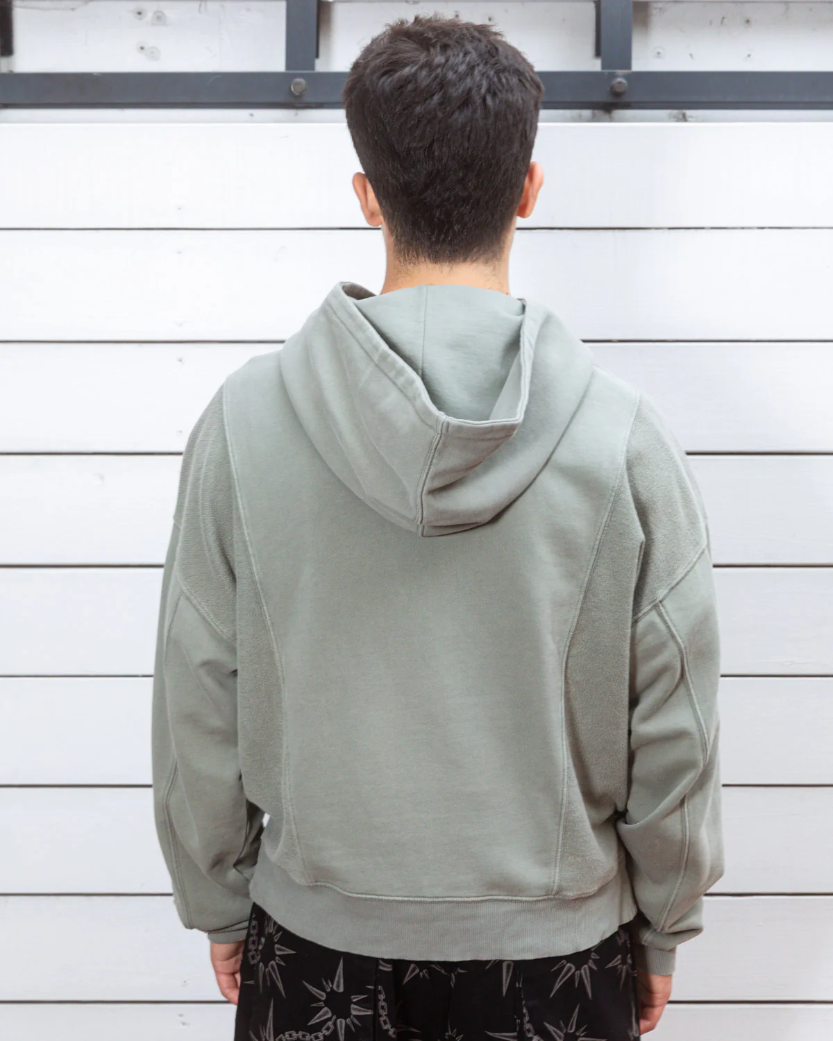 Mendoza Cropped Hoodie - Cement - Image 11