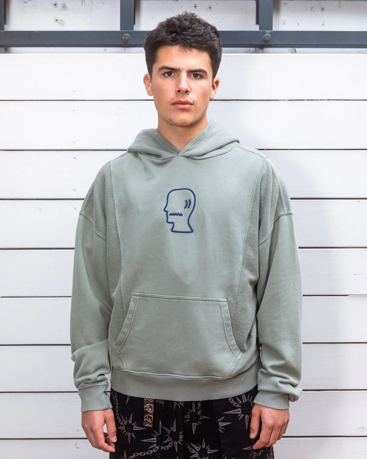 Mendoza Cropped Hoodie - Cement - Image 2