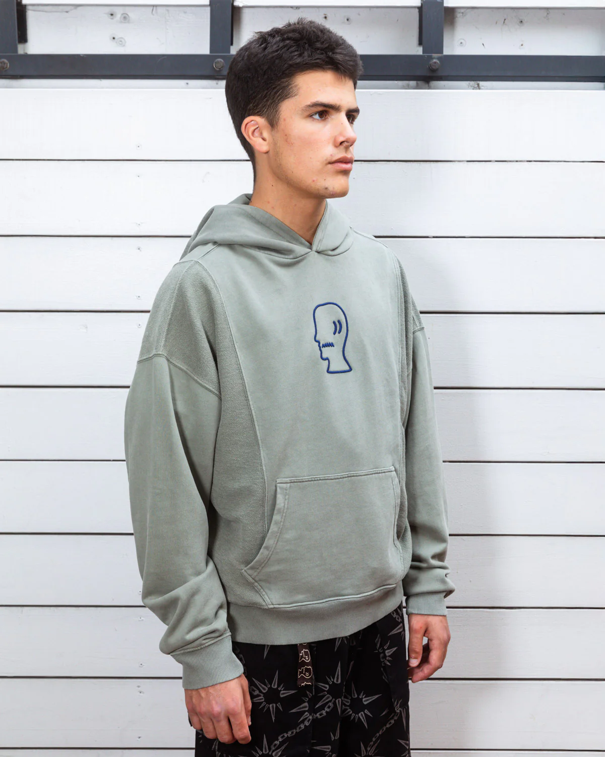 Mendoza Cropped Hoodie - Cement - Image 5