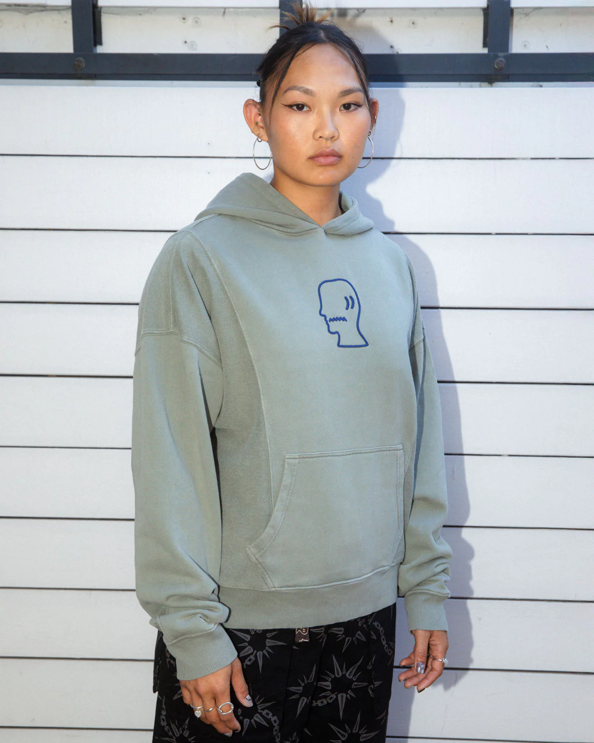 Mendoza Cropped Hoodie - Cement - Image 6