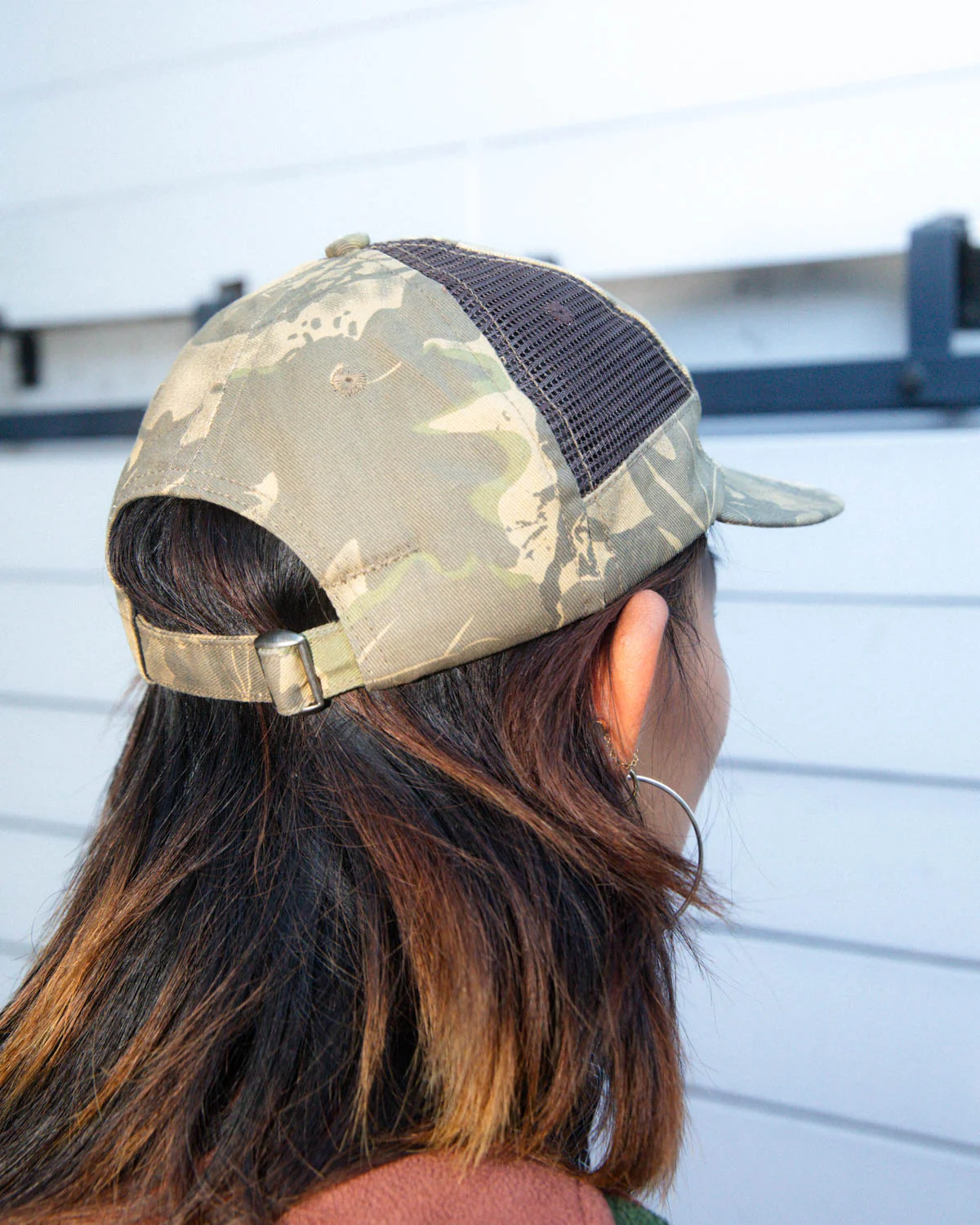 Mesh Panel Logohead Hat - Leaf Camo - Image 6