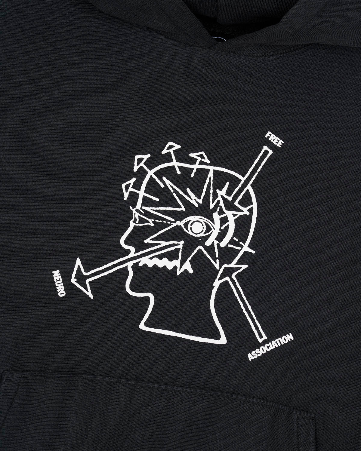 Neuro Free Association Hoodie - Washed Black - Image 2